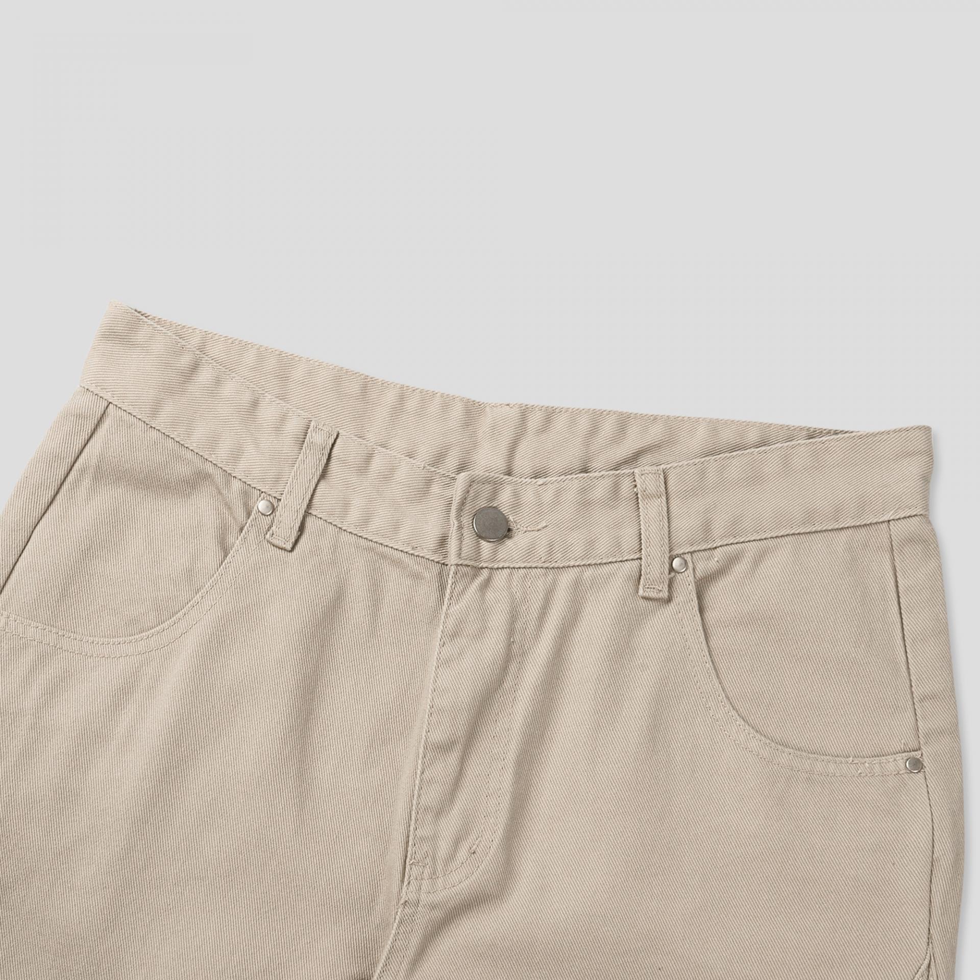 curved seam line cotton pants