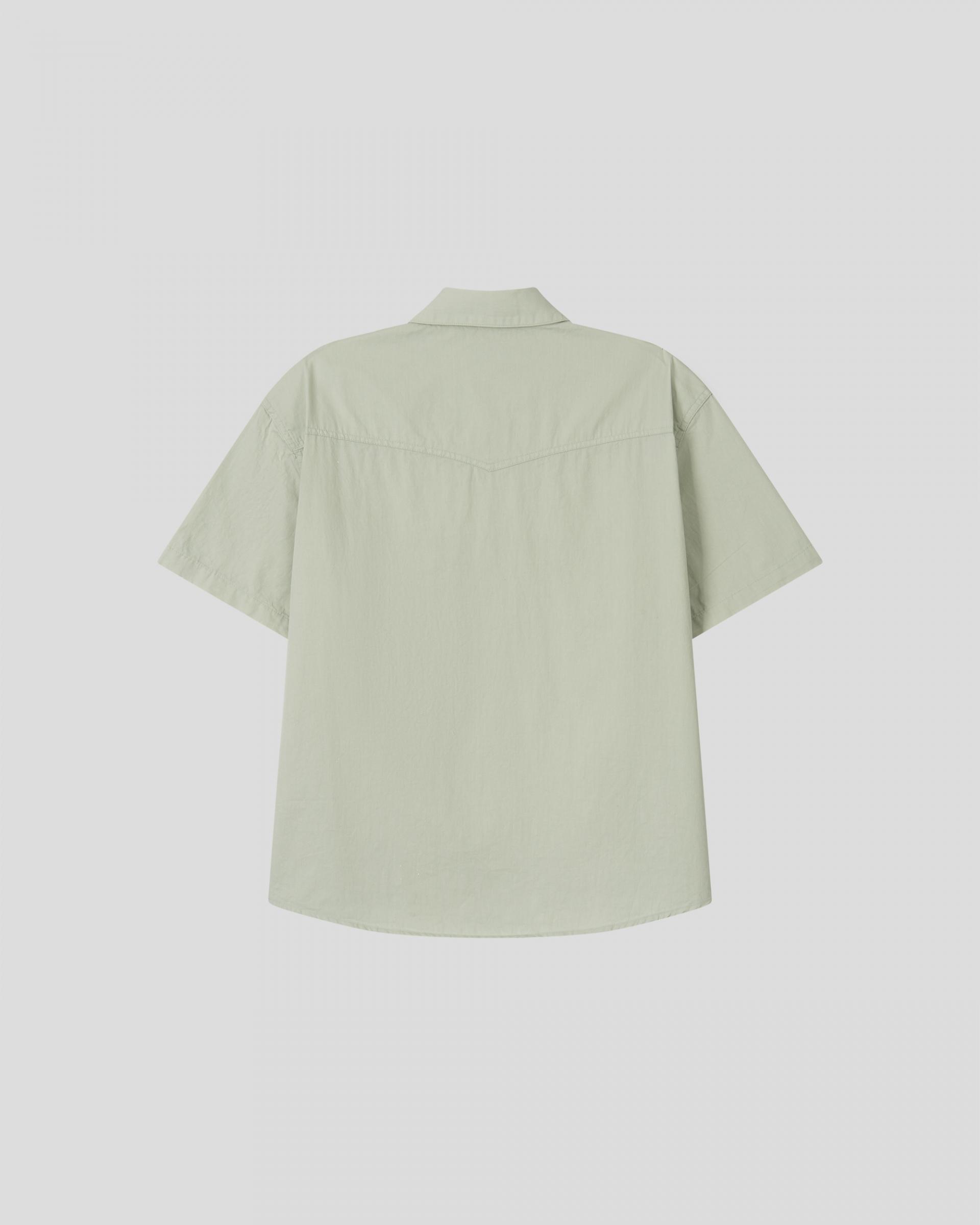 curved western half shirt