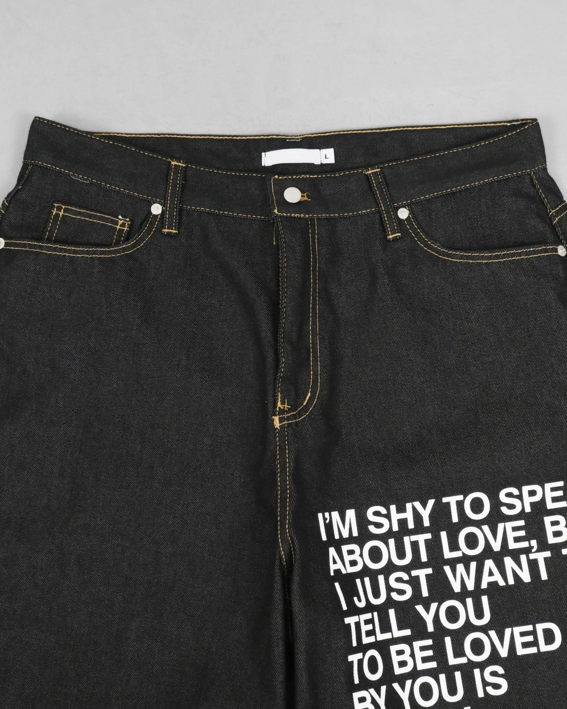 note bermuda denim pants