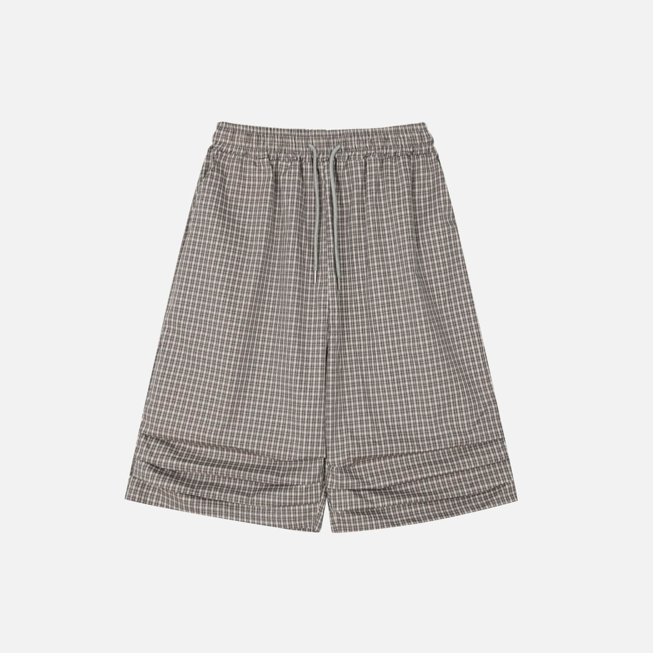 checkered bermuda cotton pants