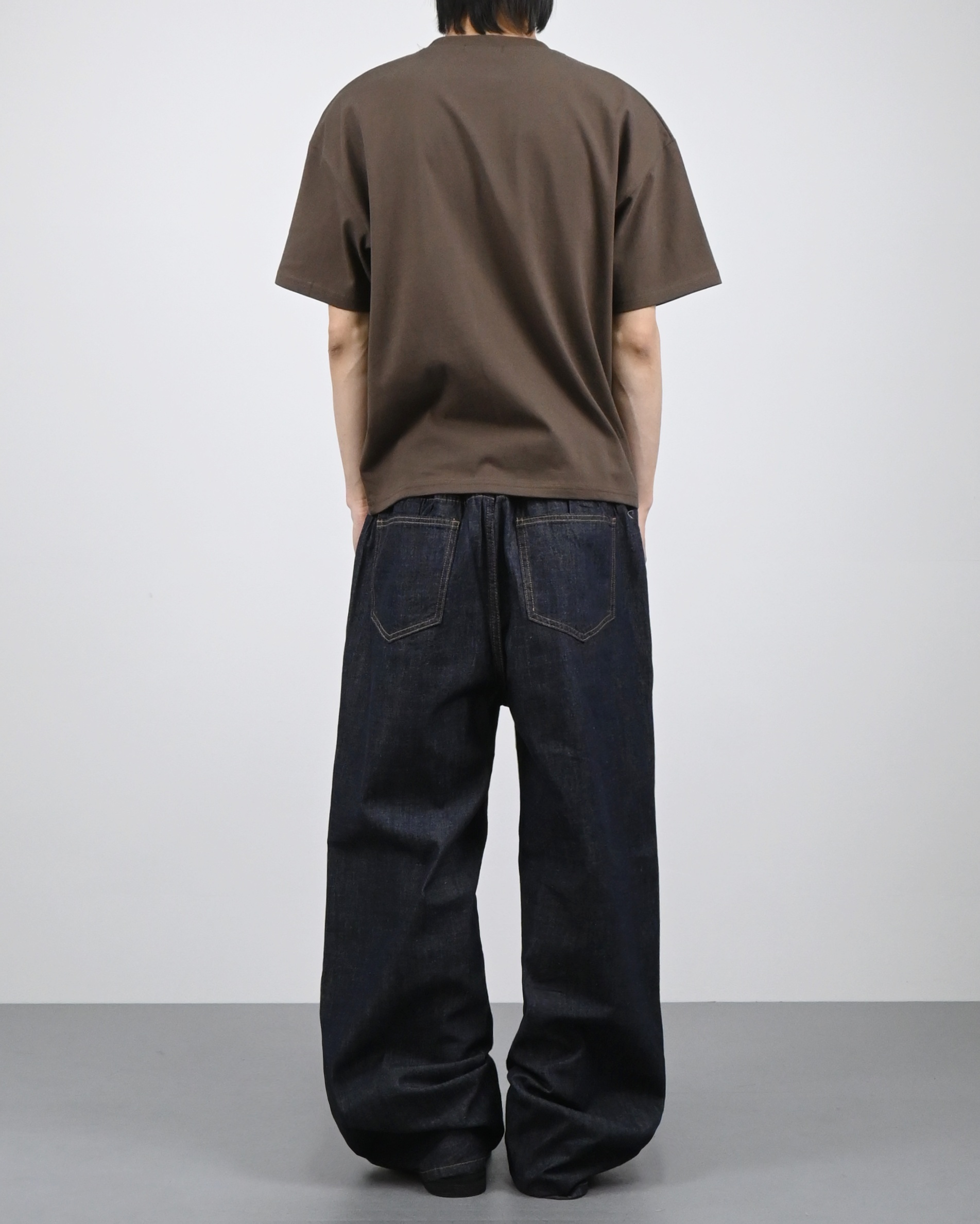 straight linen denim pants