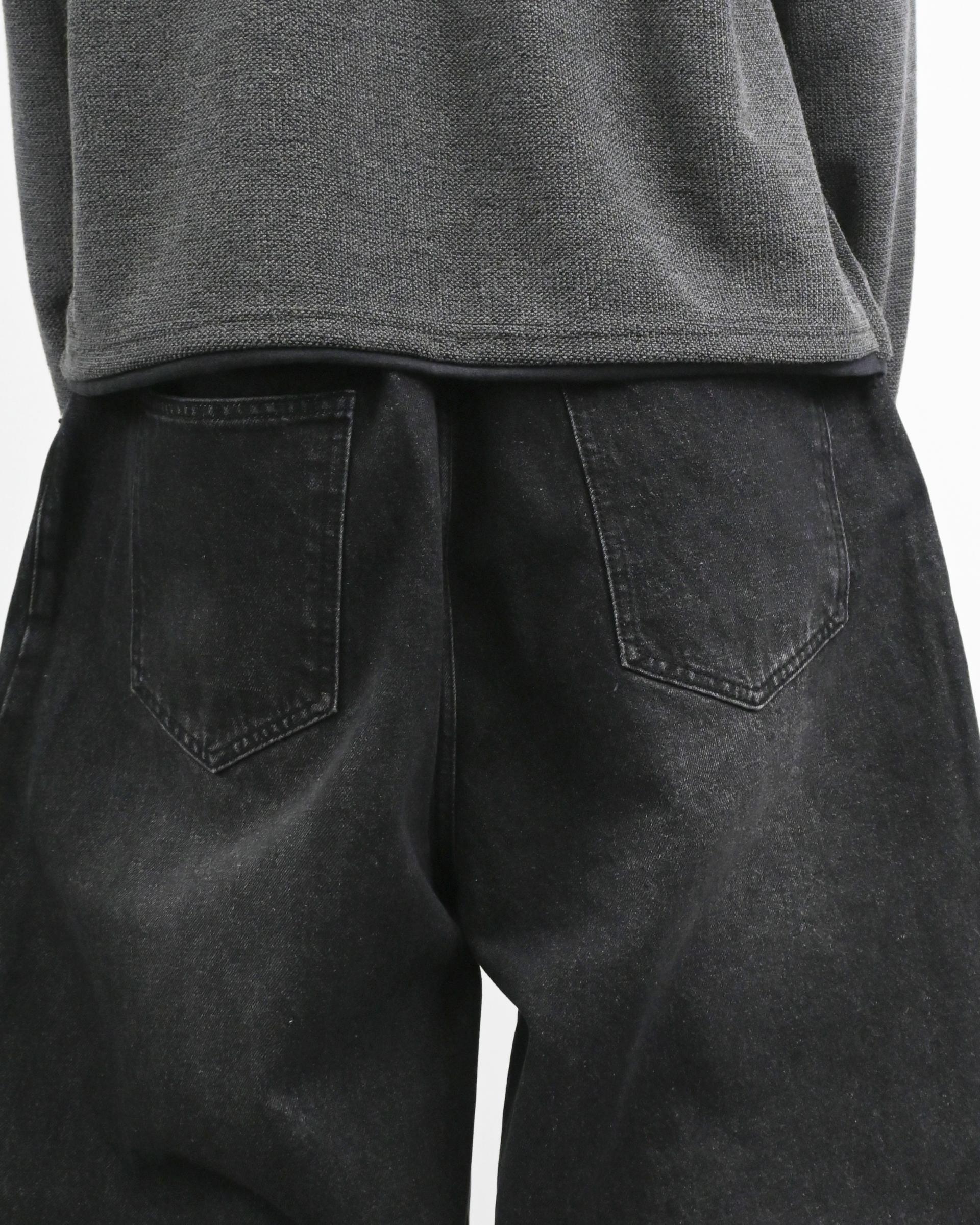 banding balloon denim pants