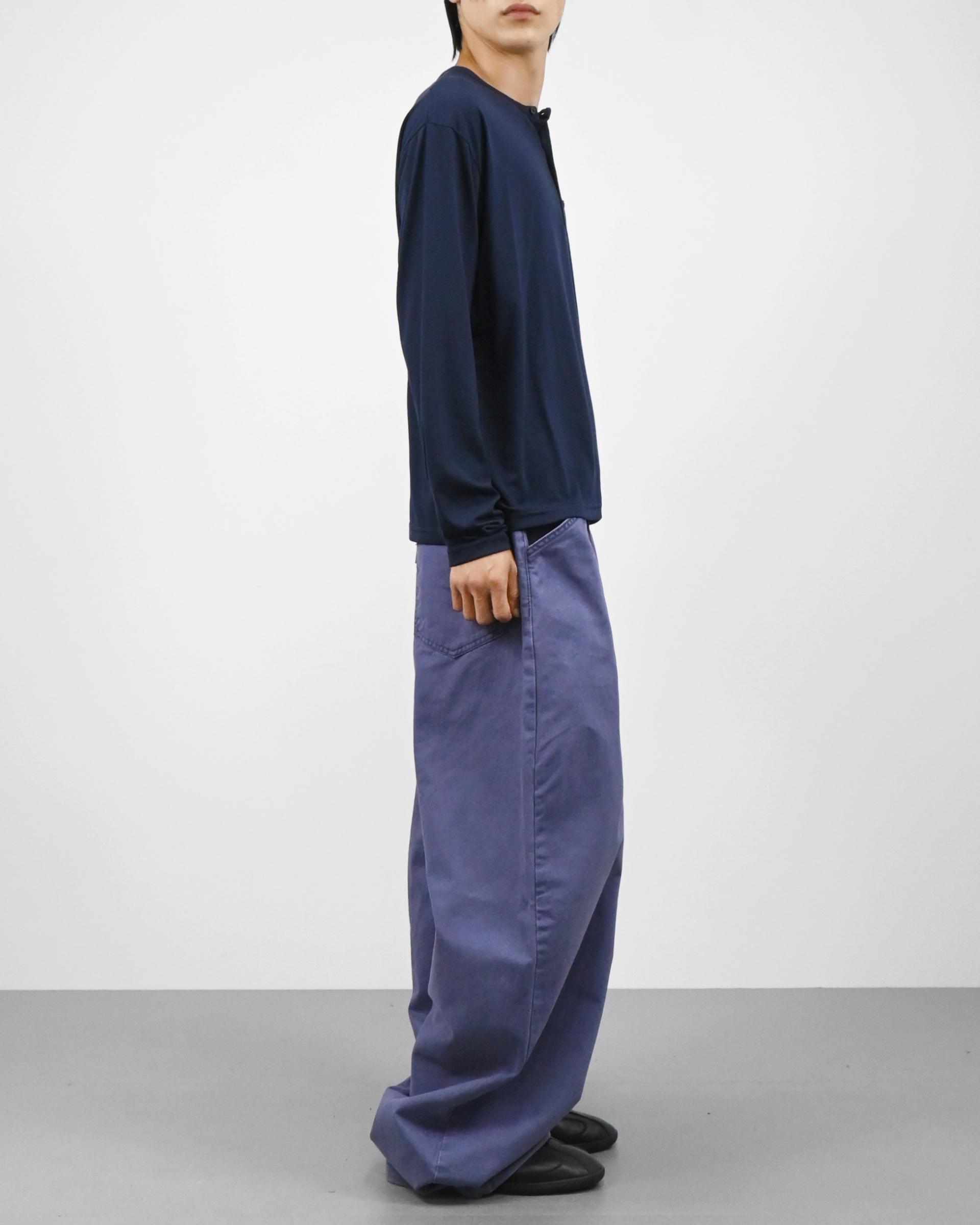 back slit henley neck t-shirts