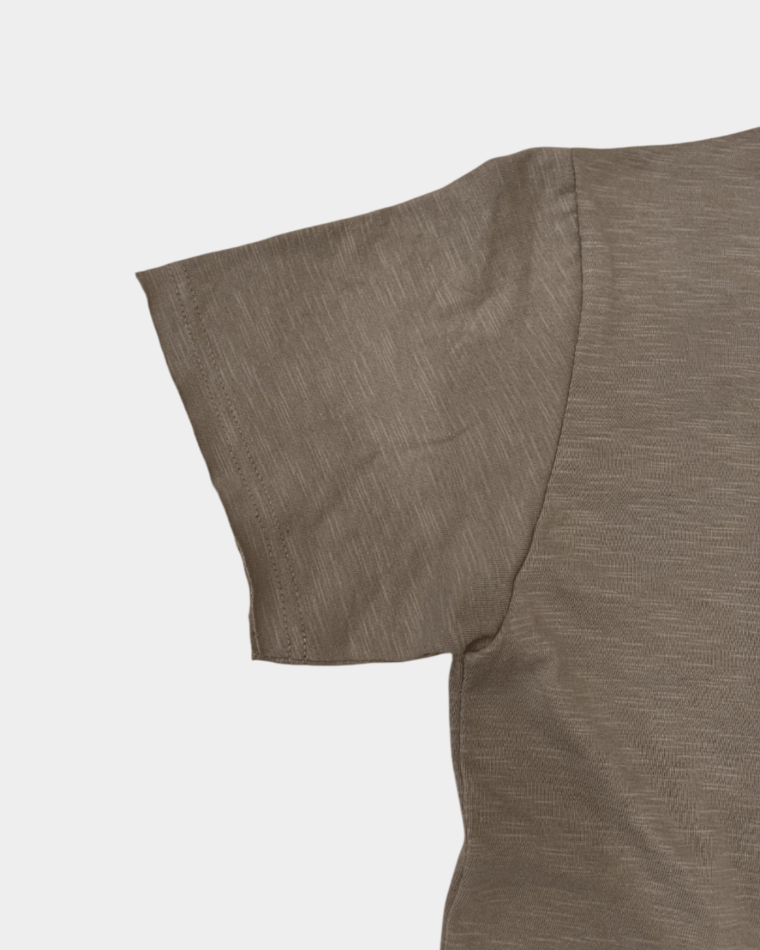 slub henley neck half t-shirt