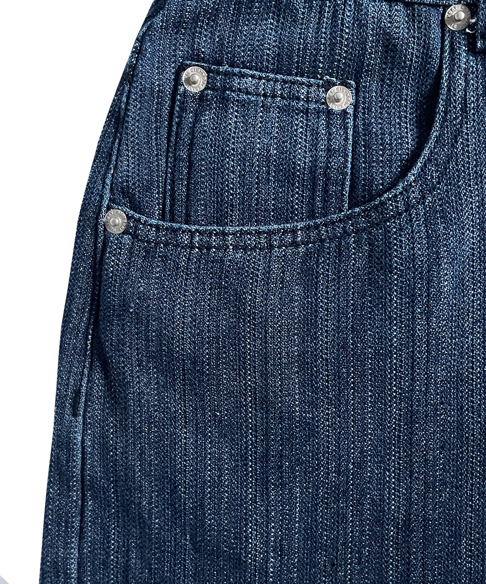 sparkle stripe denim pants