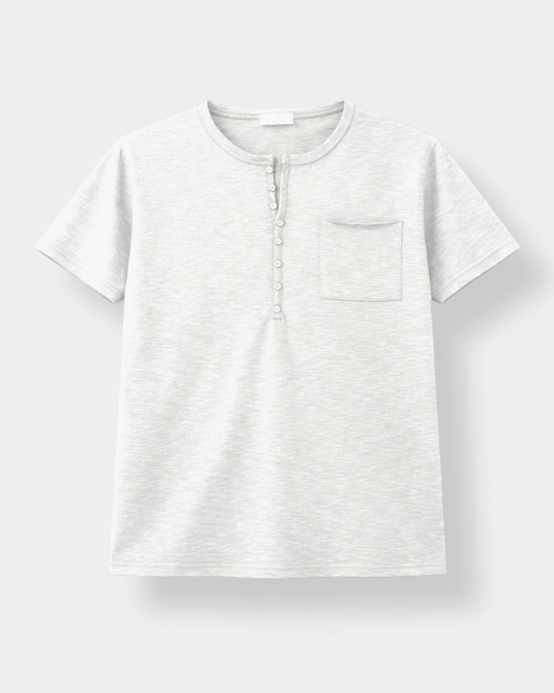 slub henley neck half t-shirt