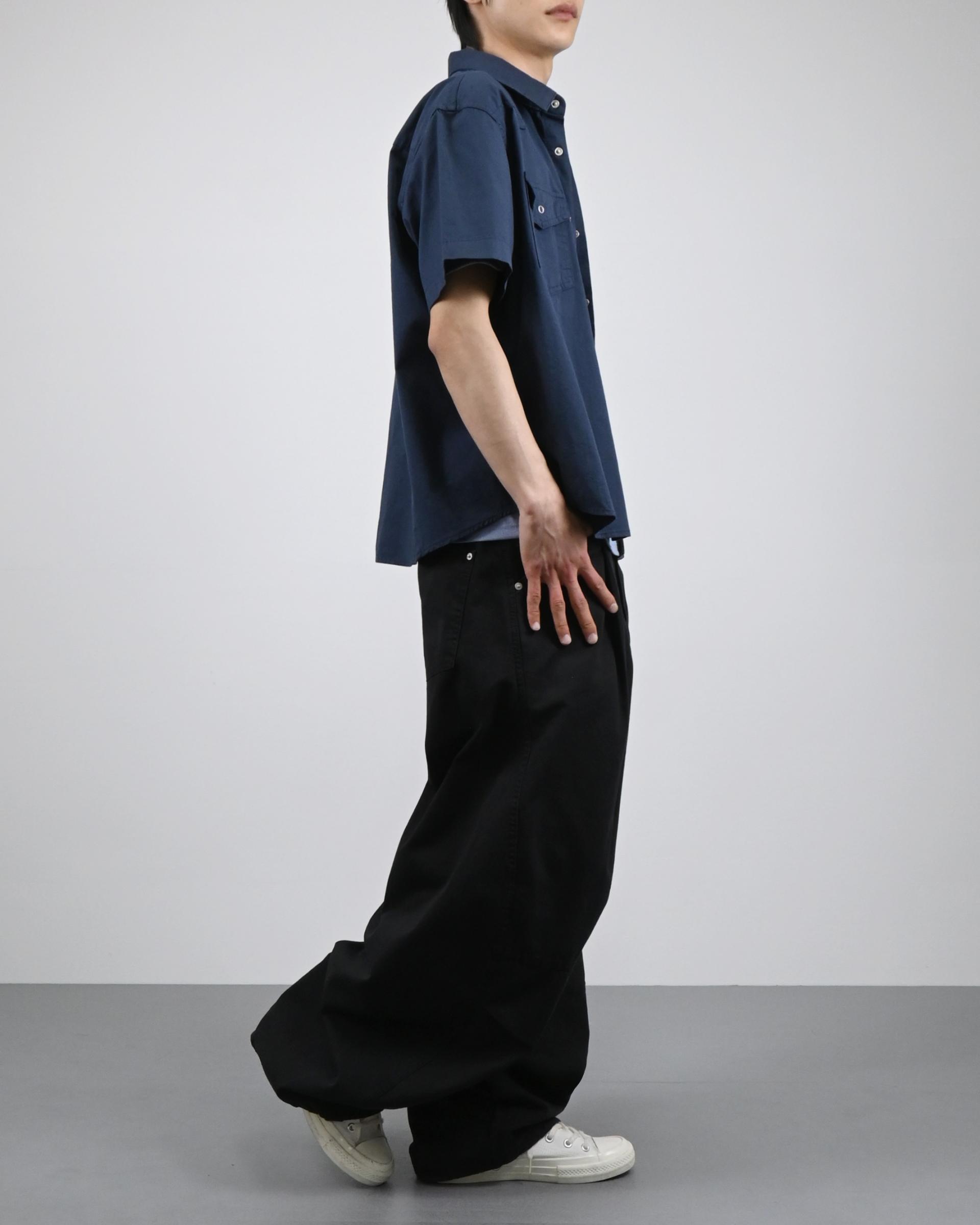 curved western half shirt