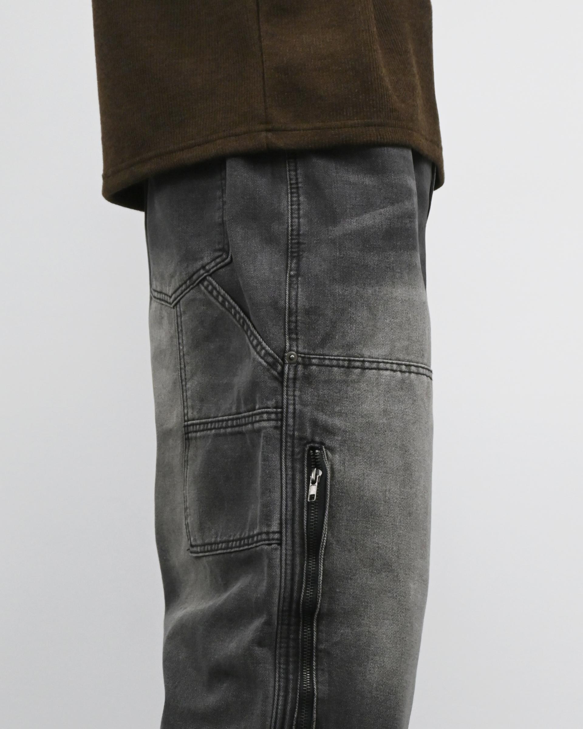 zipper carpenter denim pants