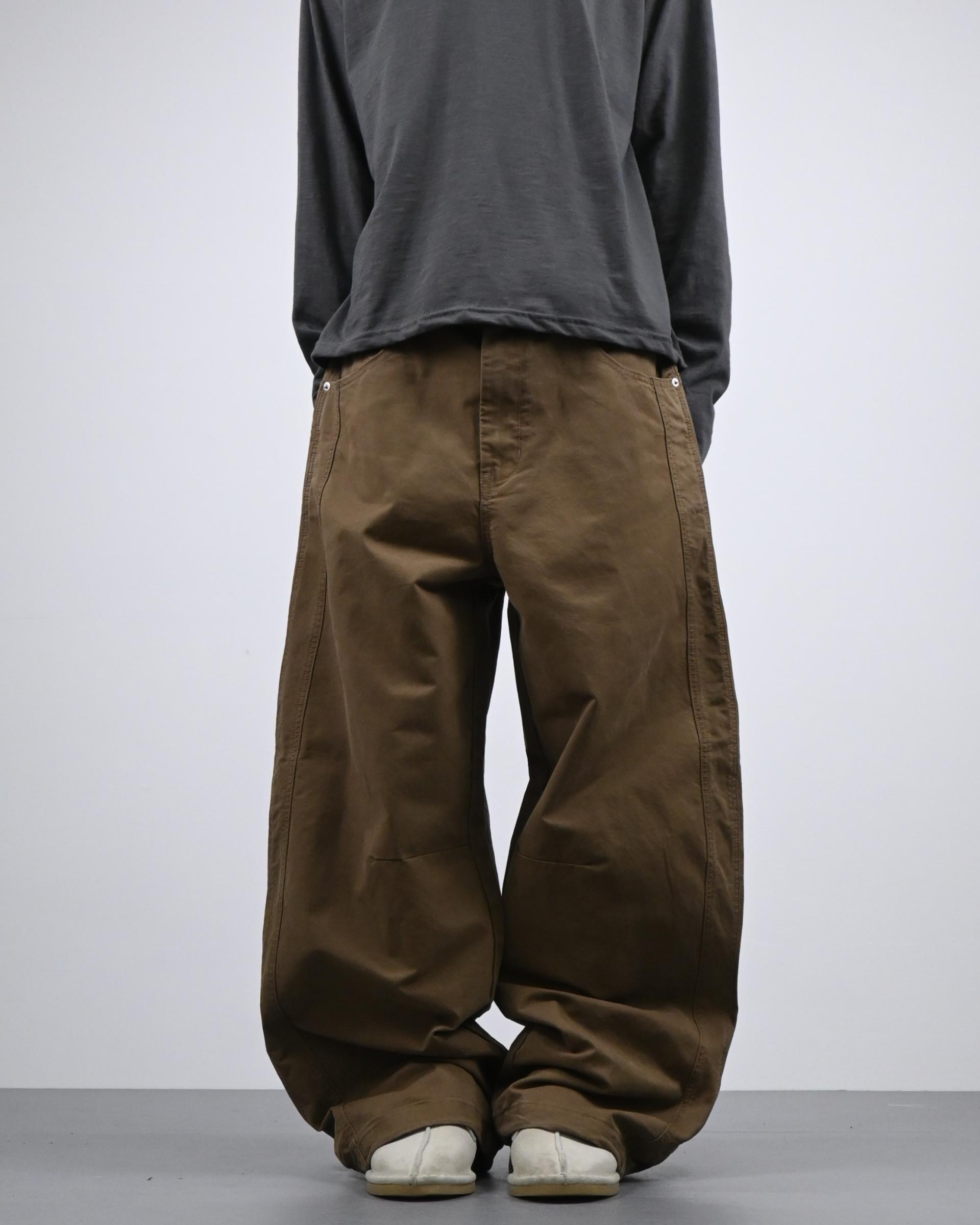 line bijo curved cotton pants