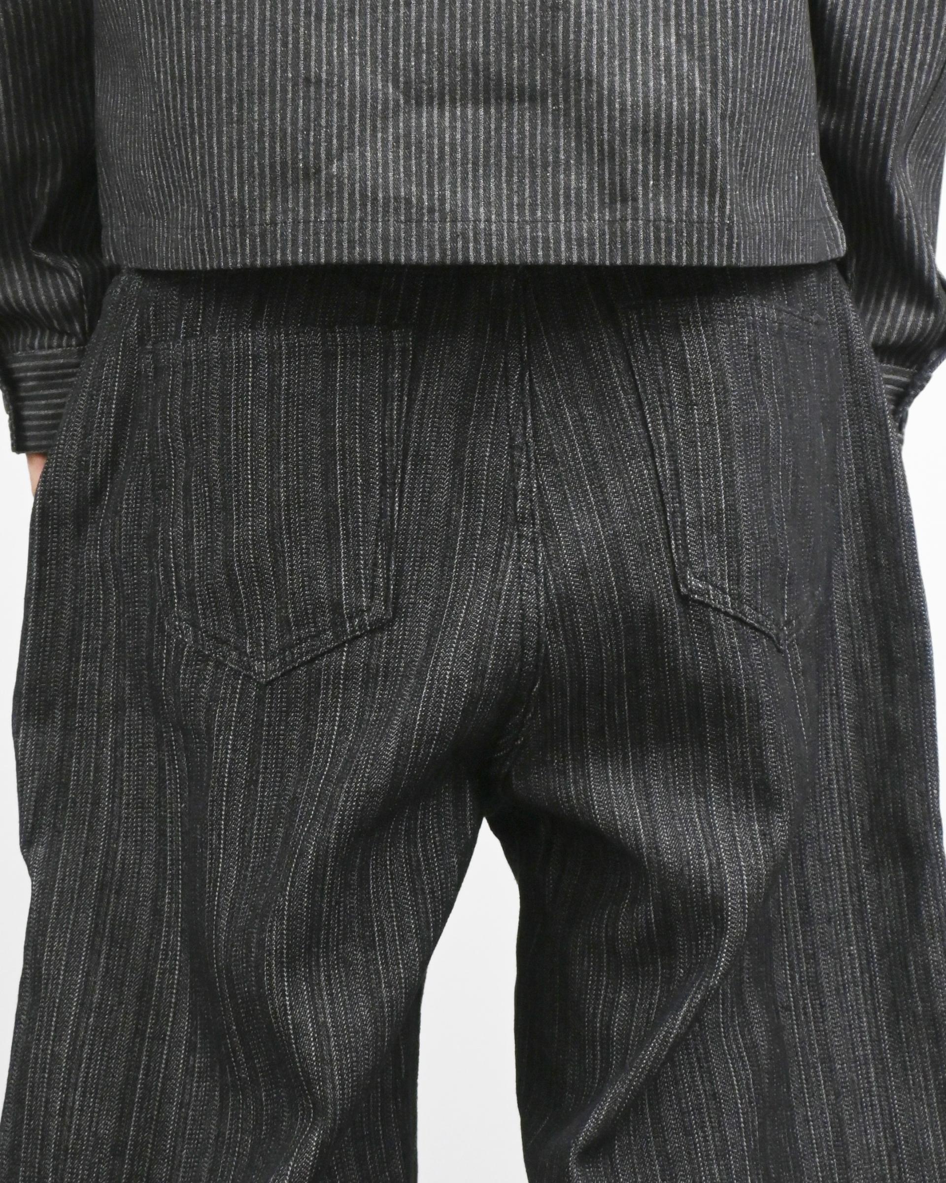 sparkle stripe denim pants