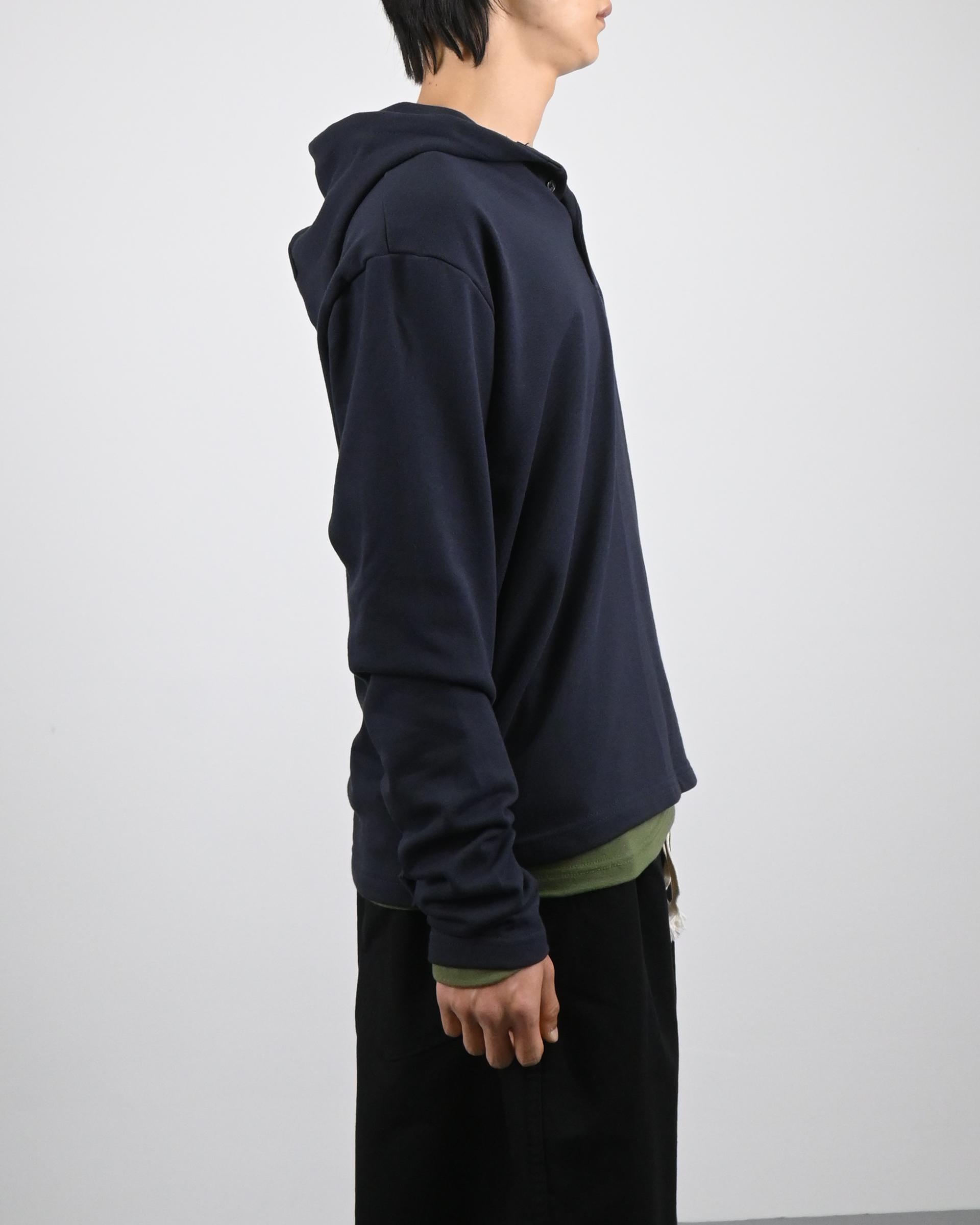 warmer henley neck hoodie