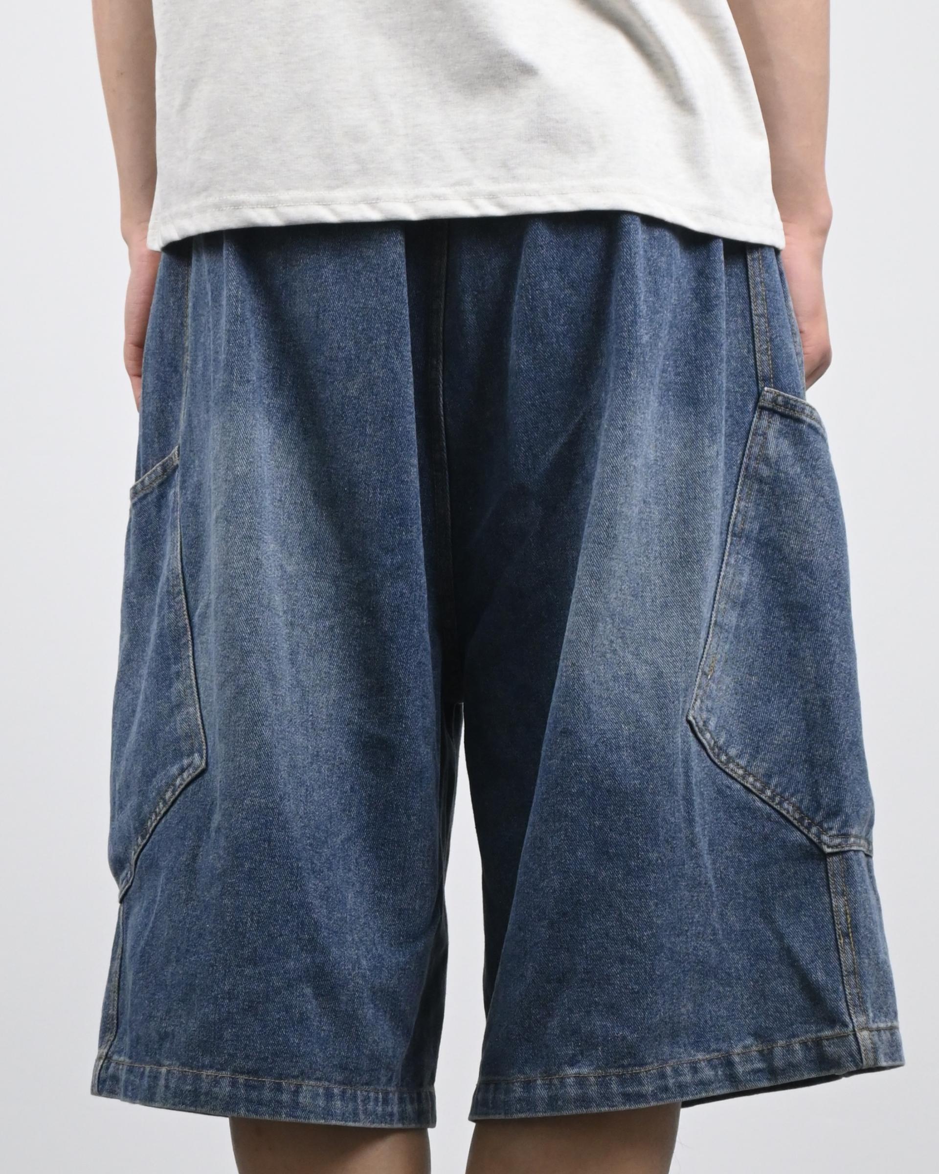side pocket bermuda denim pants