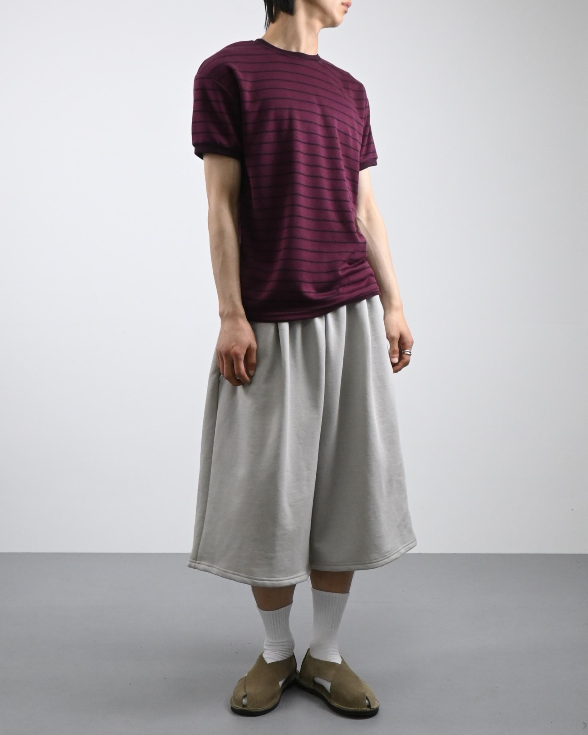 stripe ringer half t-shirt