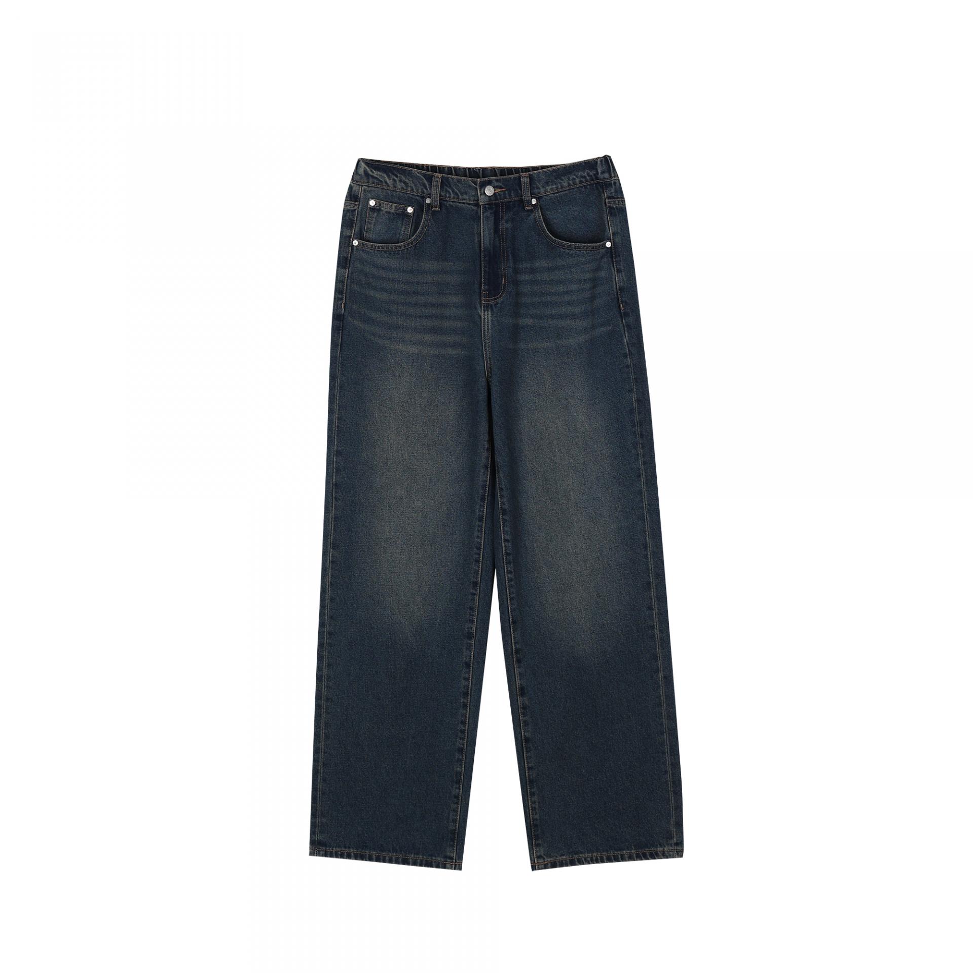 ten blue banded denim pants