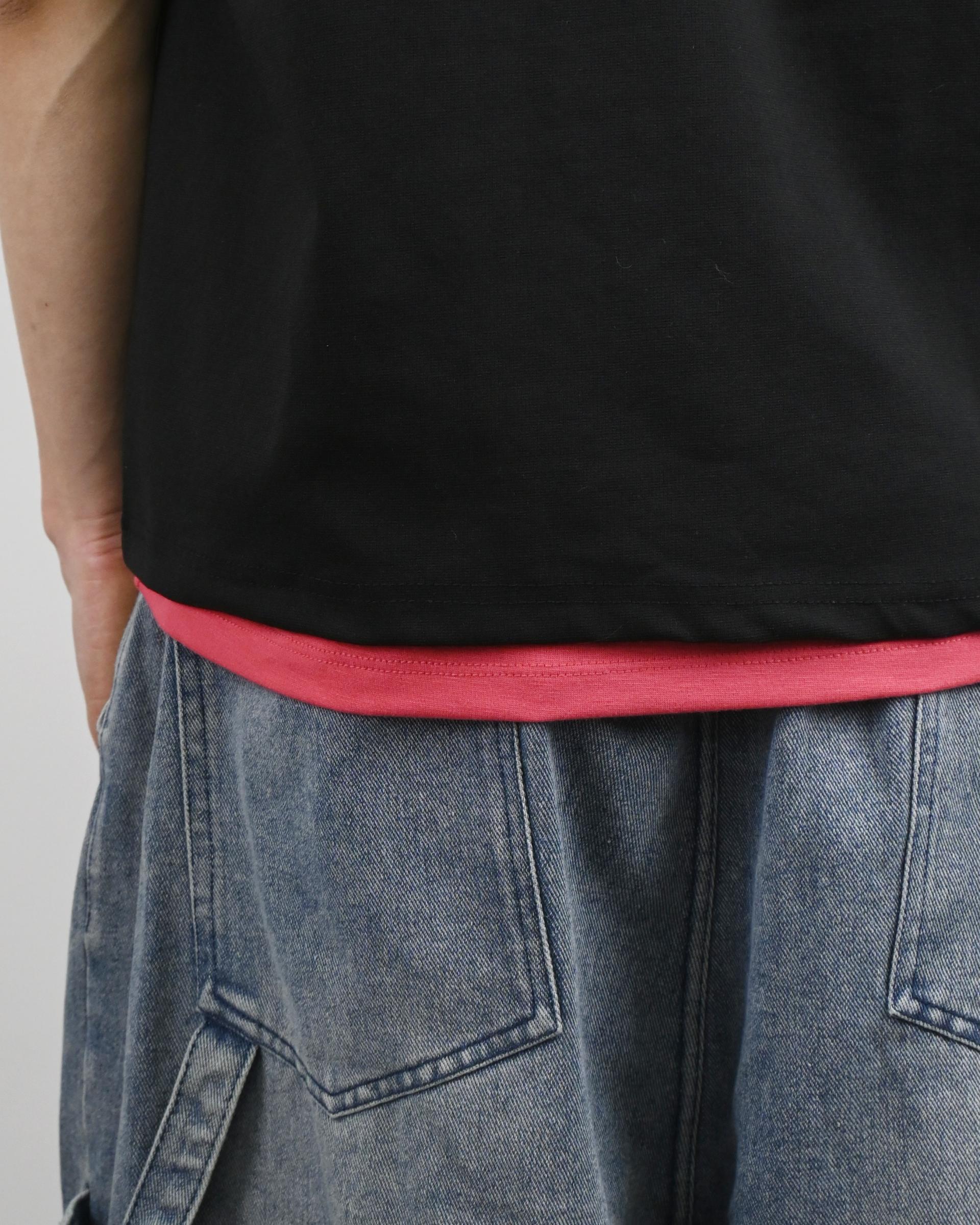 under snap half-t-shirt