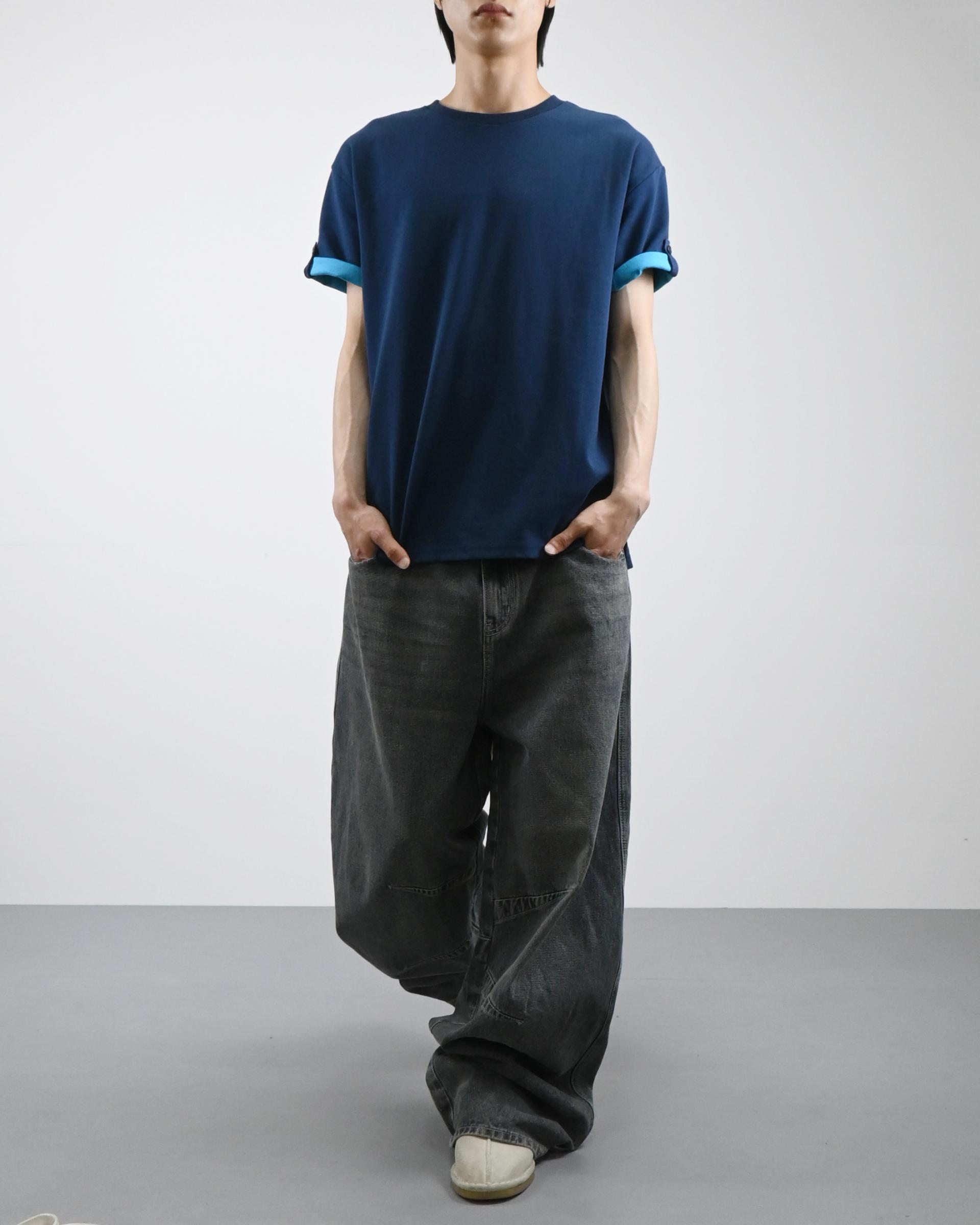 coloring roll-up half t-shirt