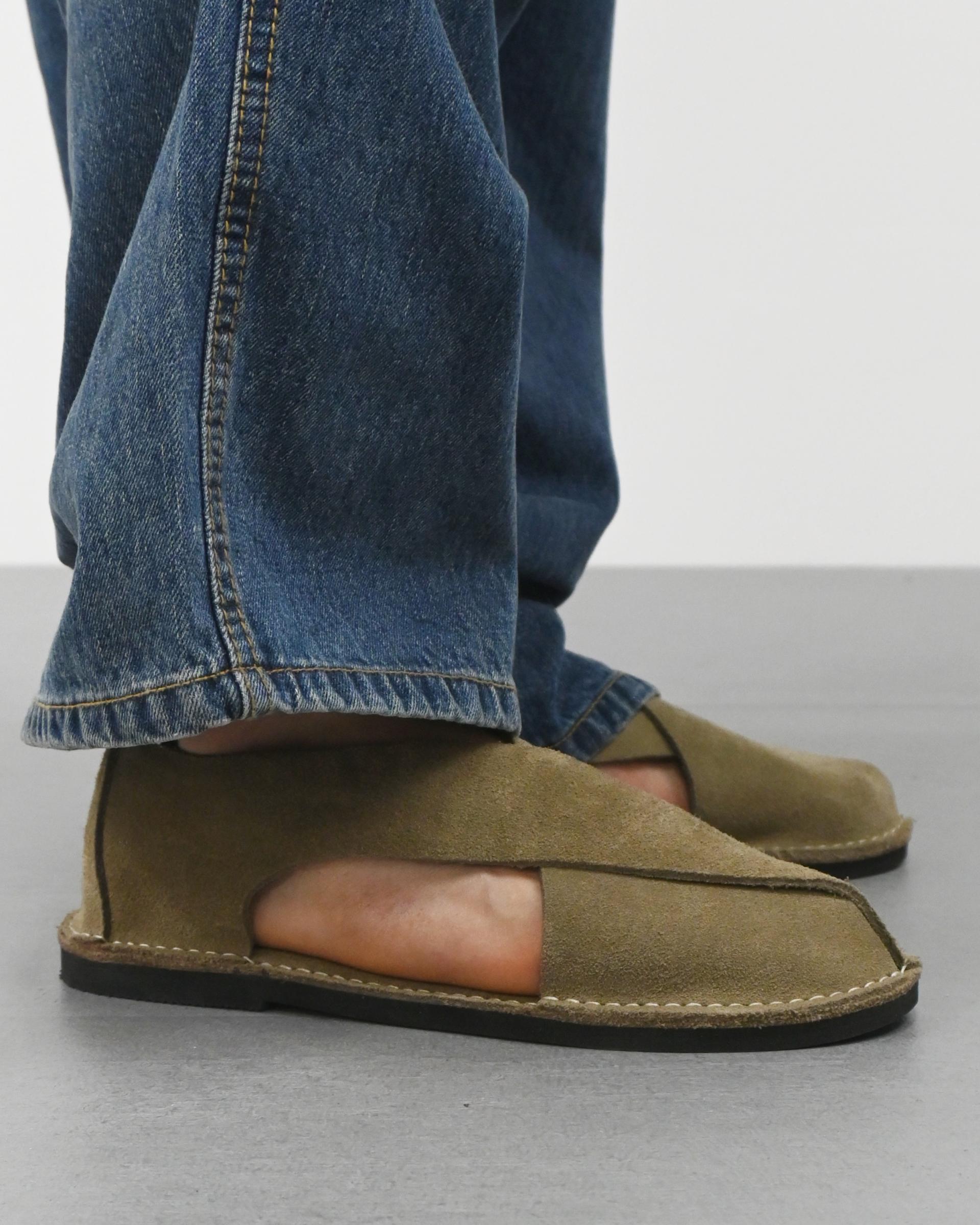 suede cross wrap sandals