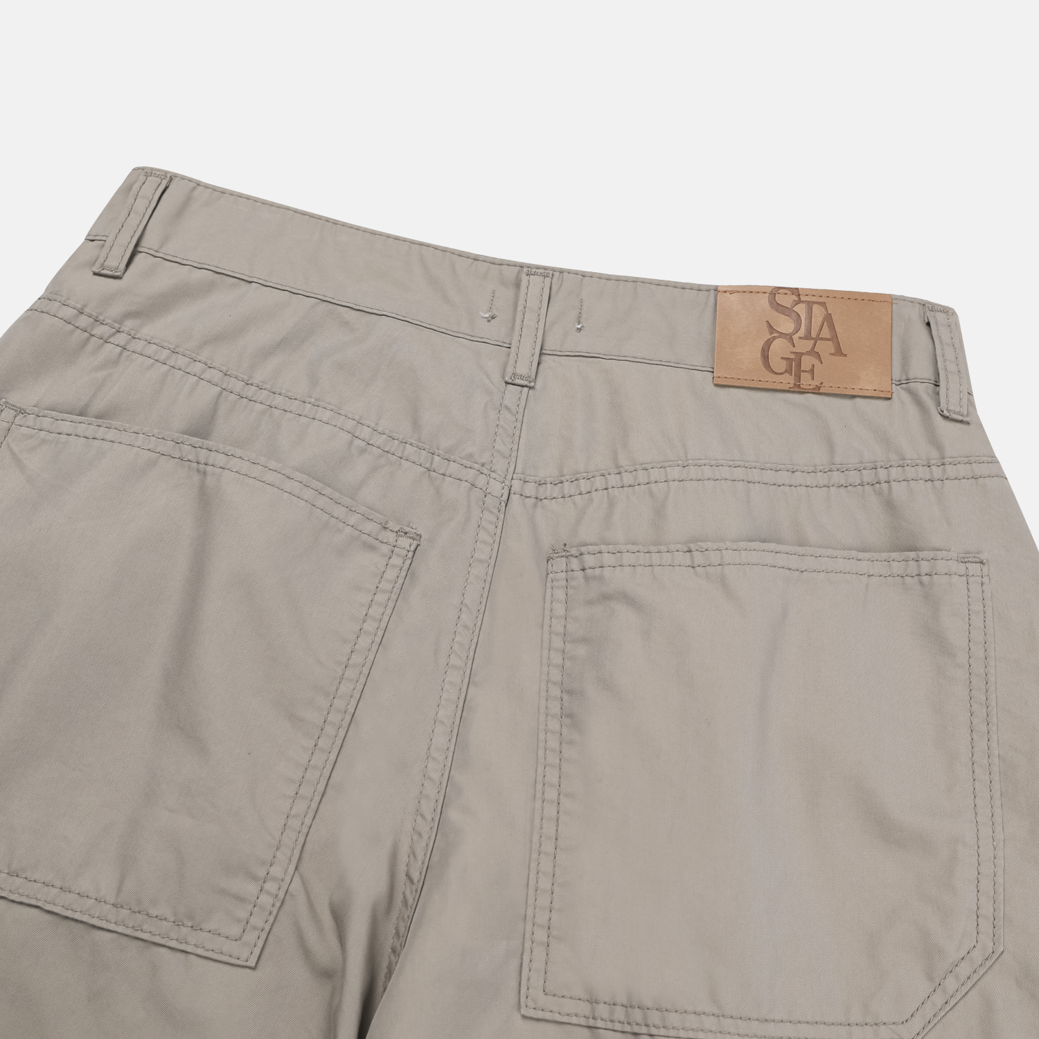 cp side tuck cotton curved pants
