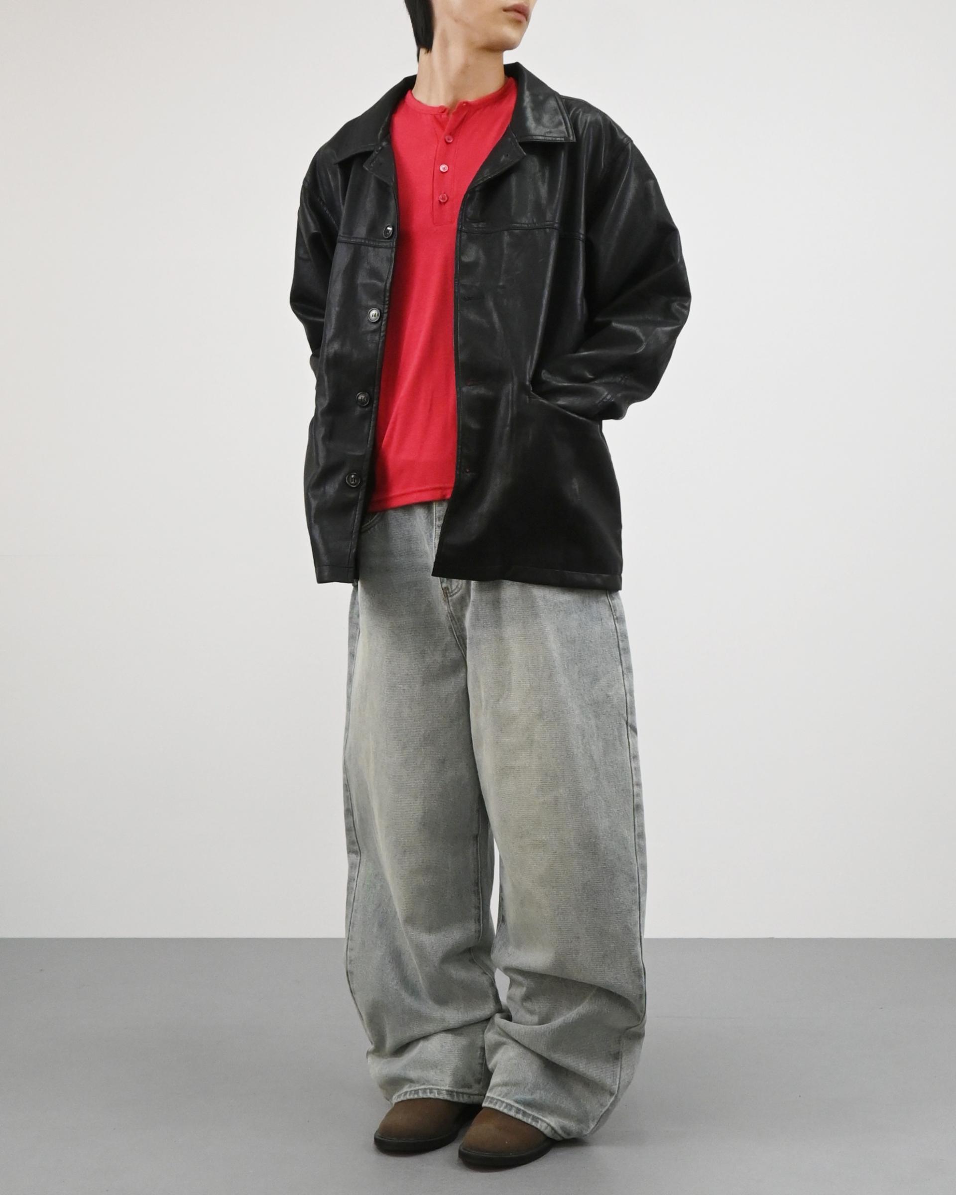 stone blur sand curved denim pants