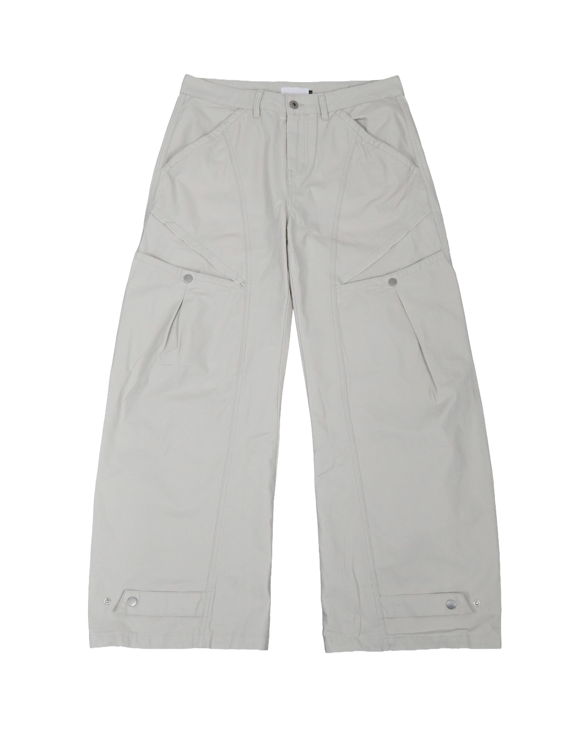 curve dyed strap cotton pants