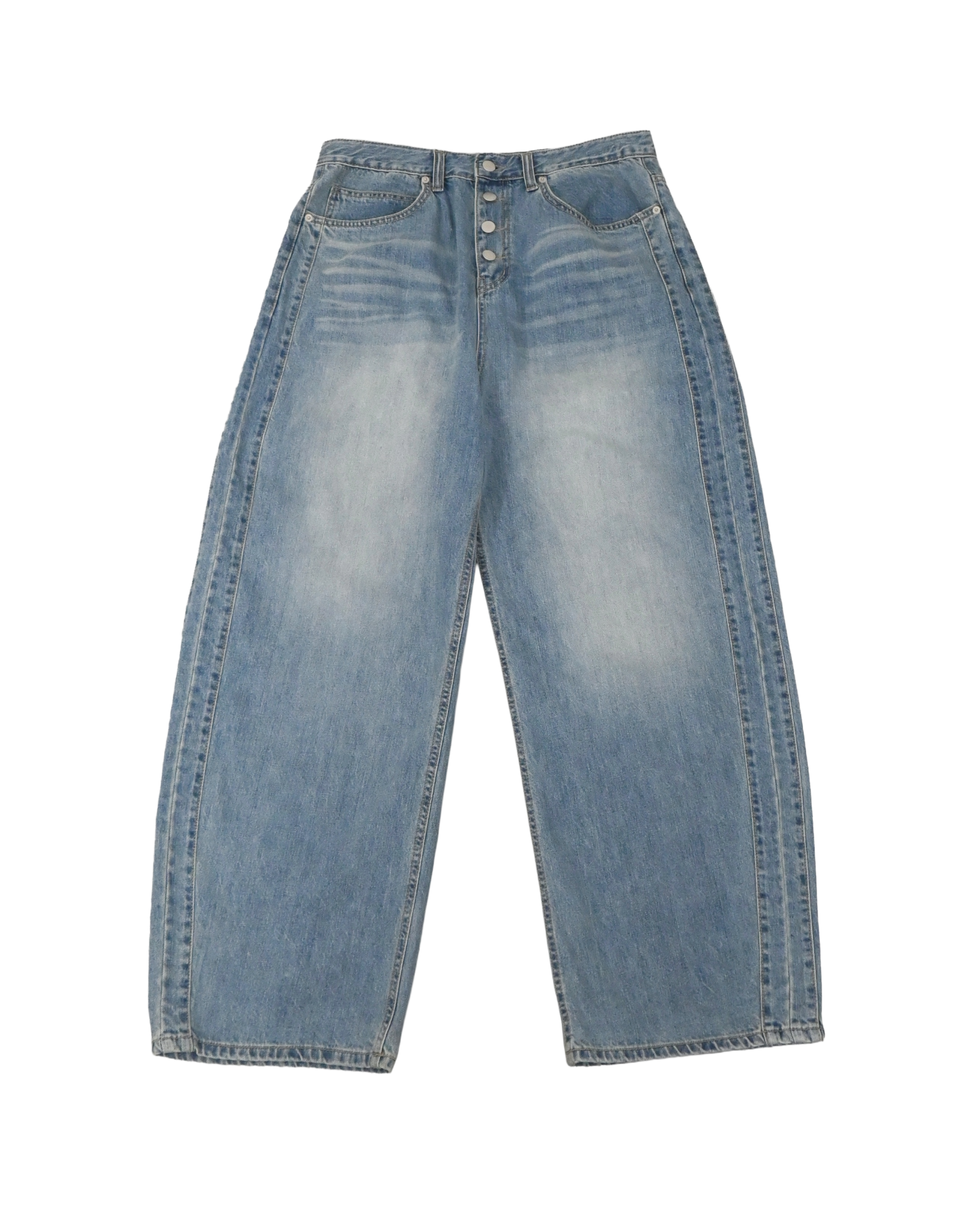 snap track denim pants