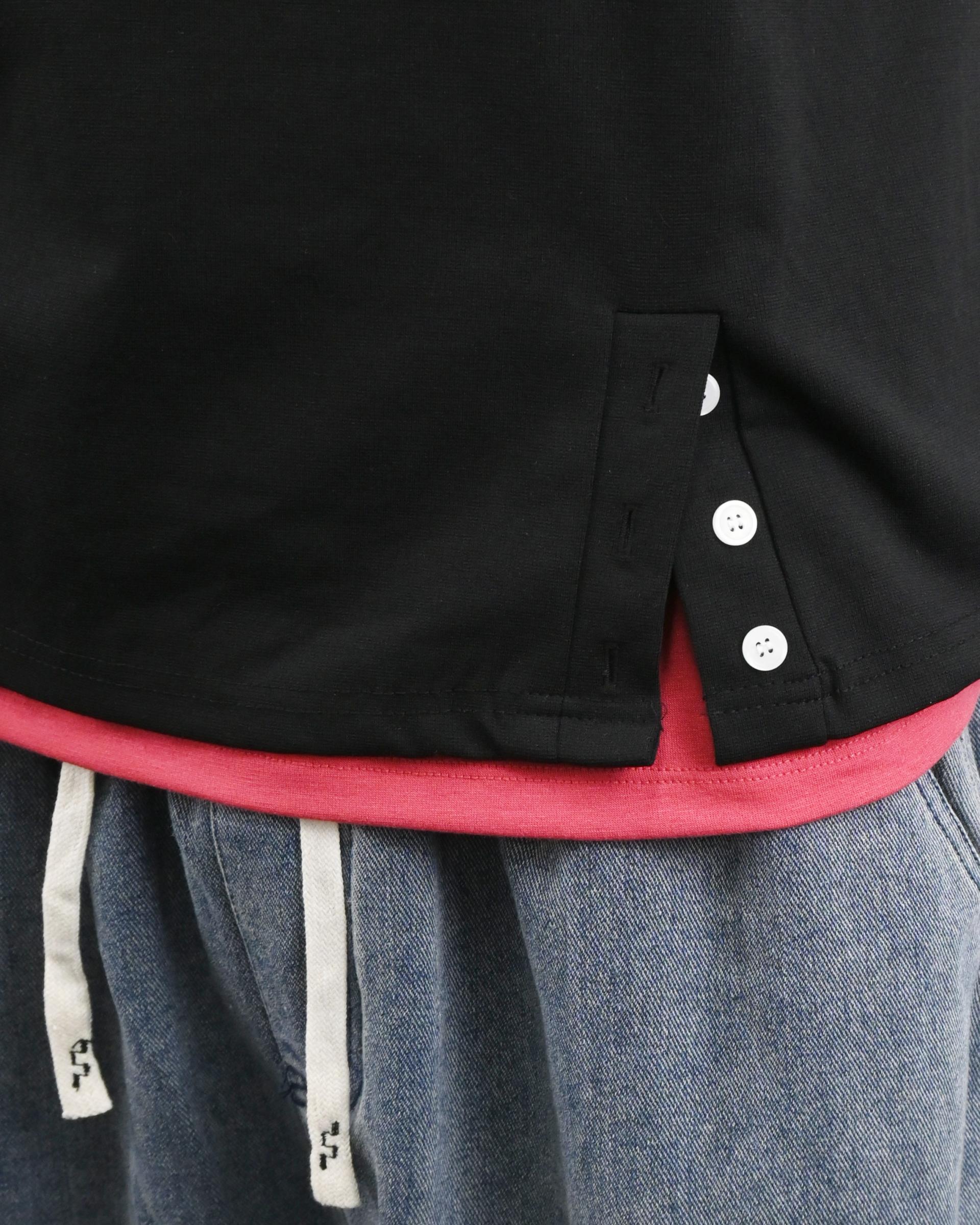 under snap half-t-shirt