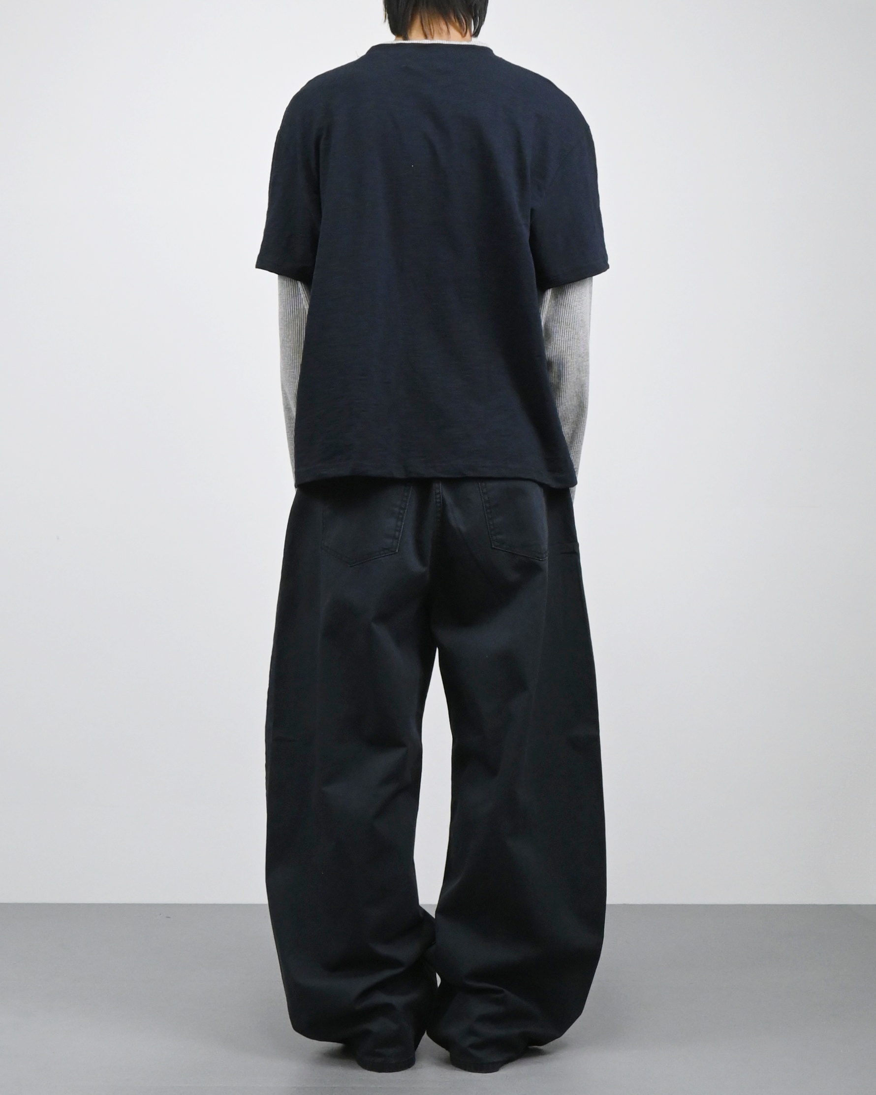 slub waffle layered t-shirt