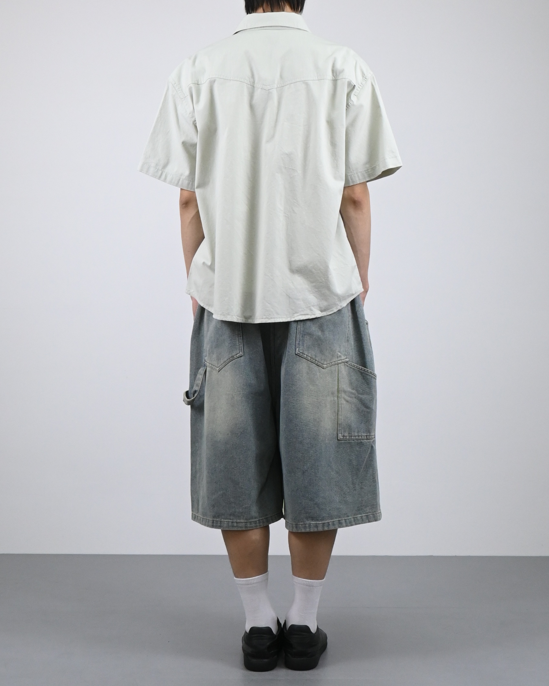 curved western half shirt