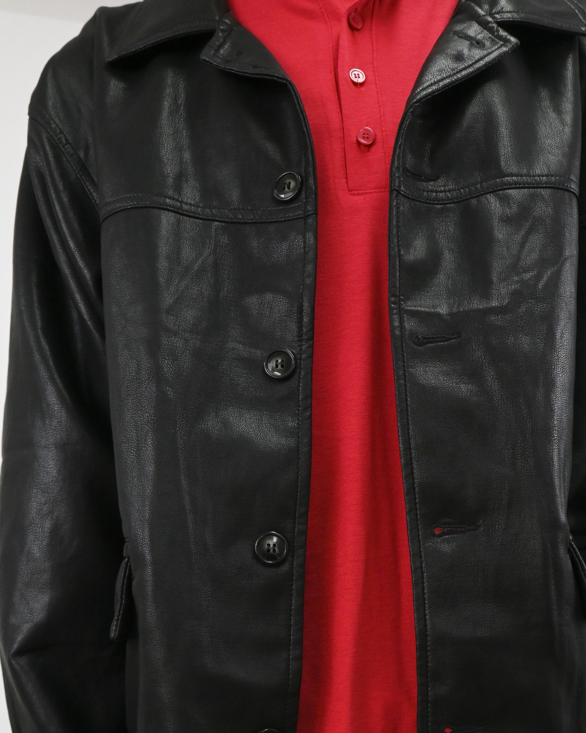 urban leather half coat jacket