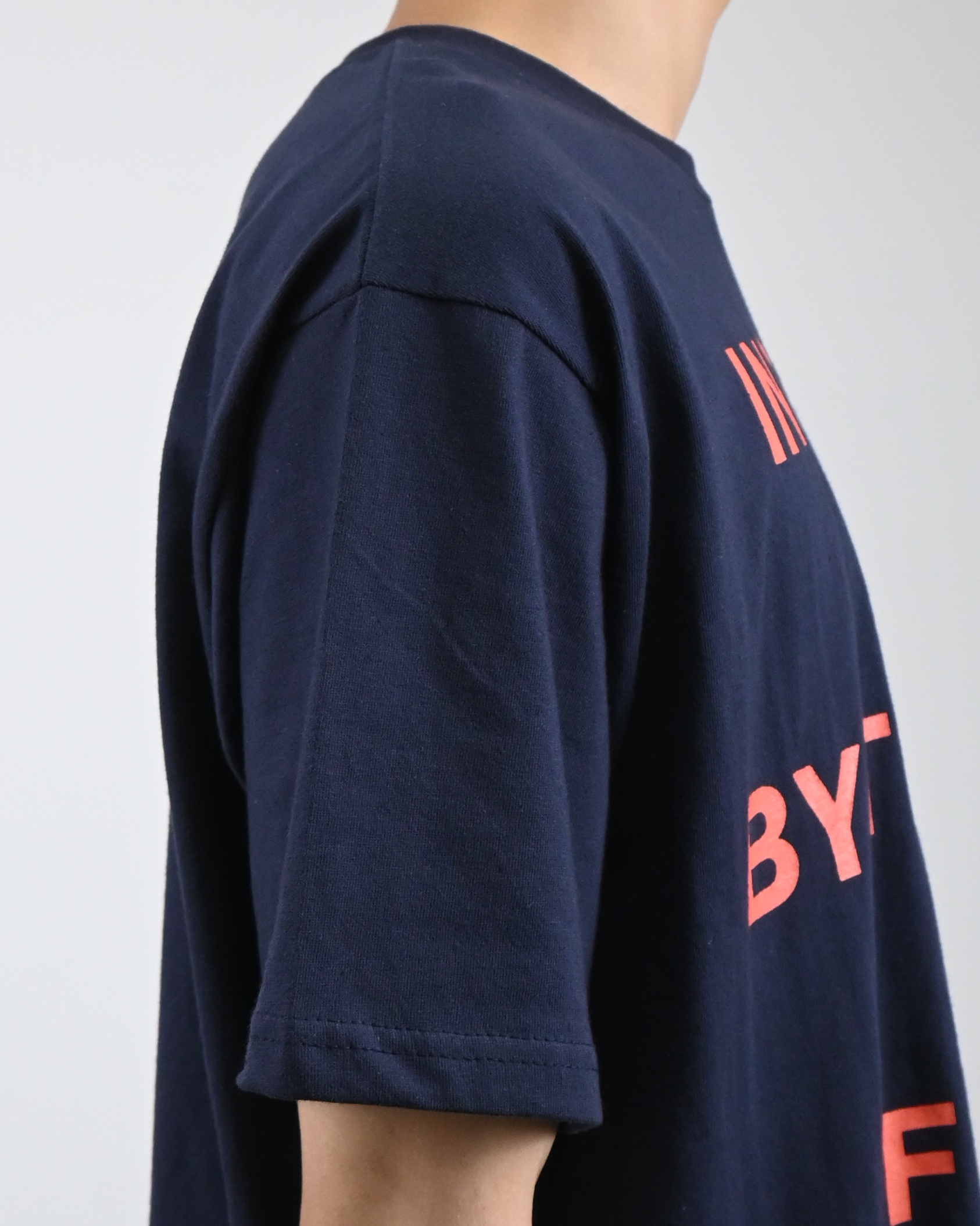 inspired lettering half-t-Shirt