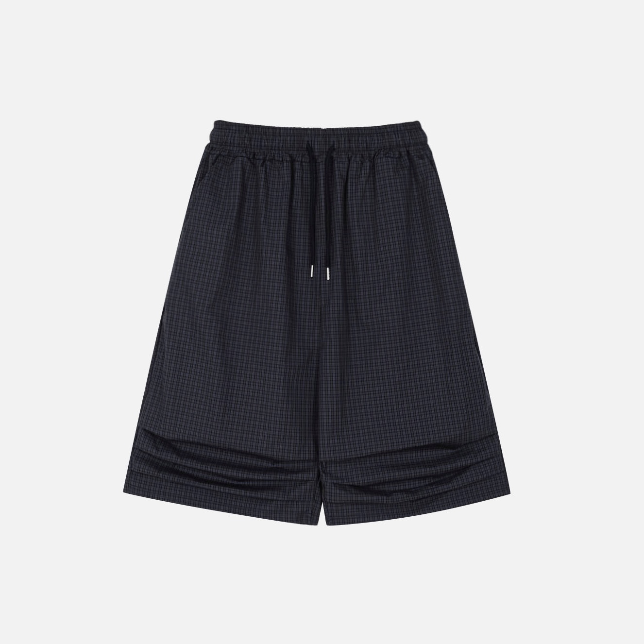 checkered bermuda cotton pants