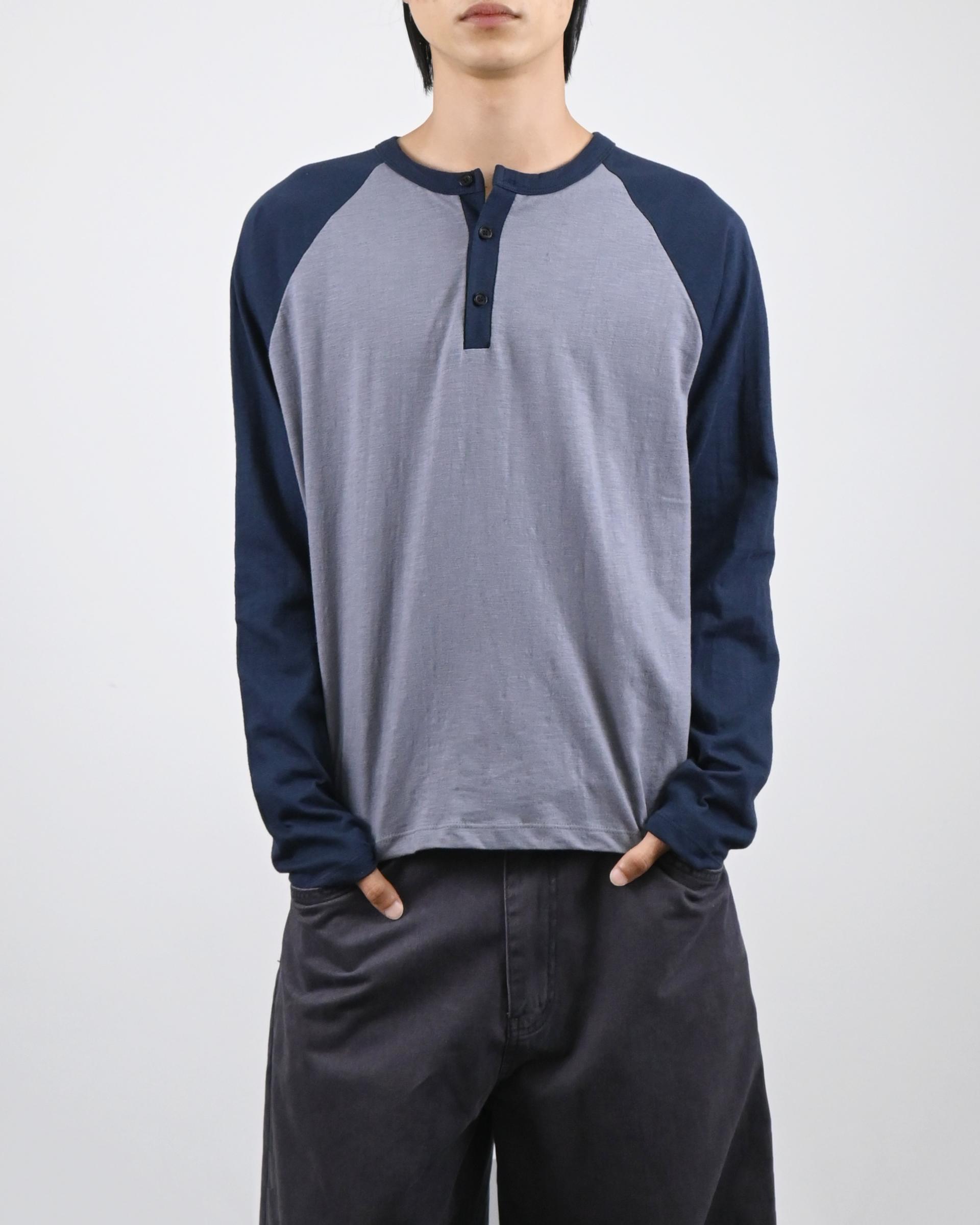 raglan henley neck t-shirt