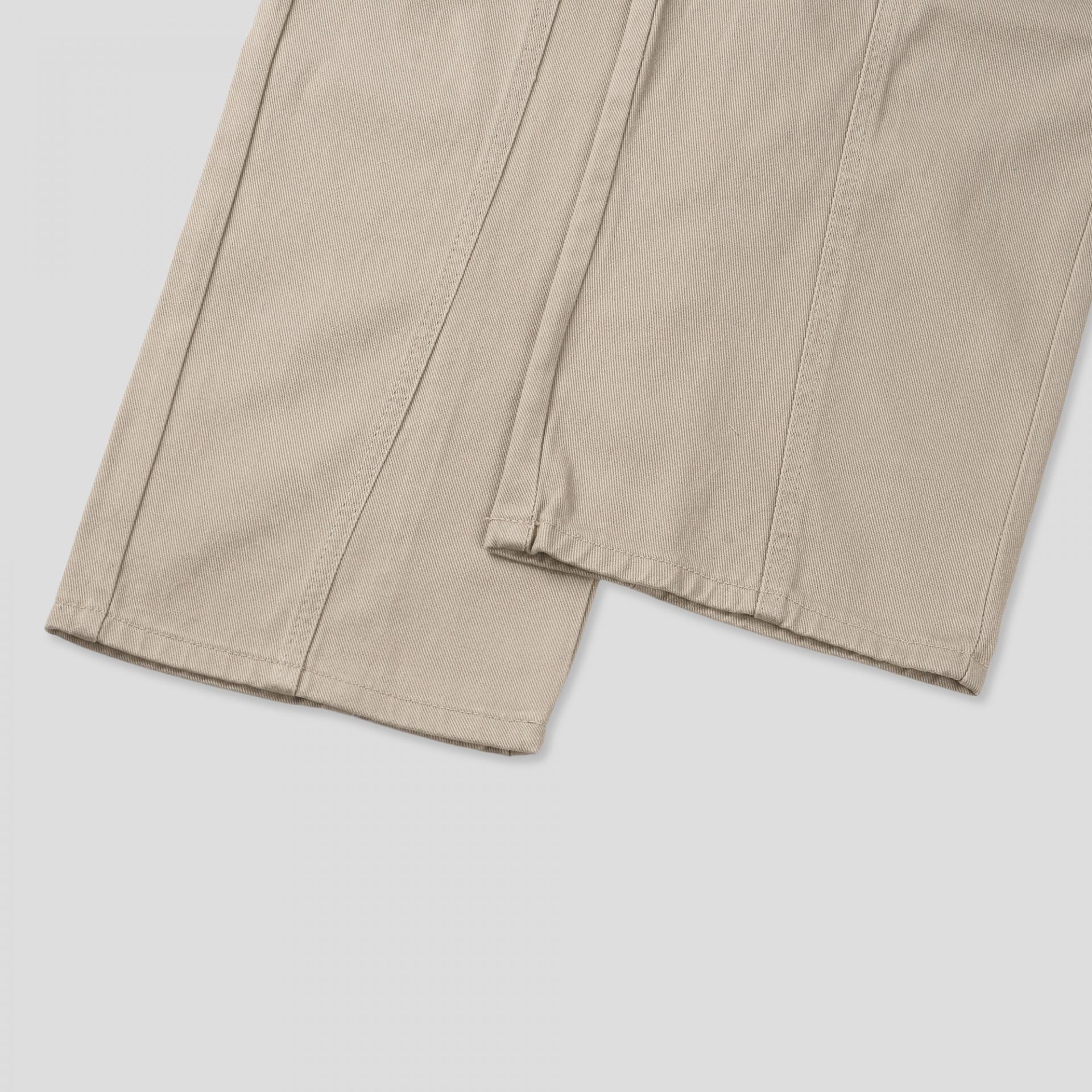 curved seam line cotton pants