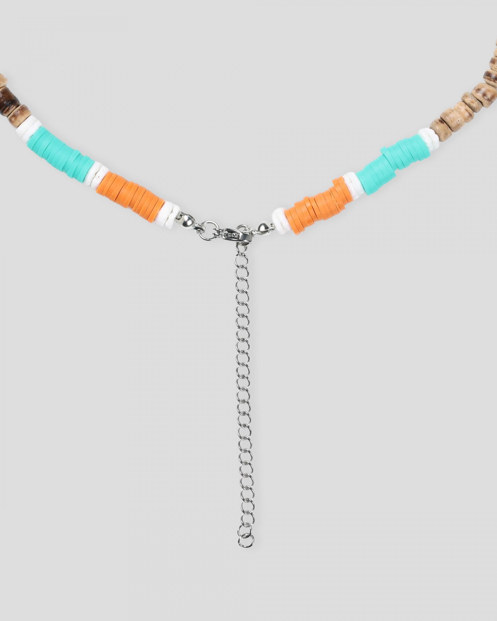 wood bead cowrie necklace