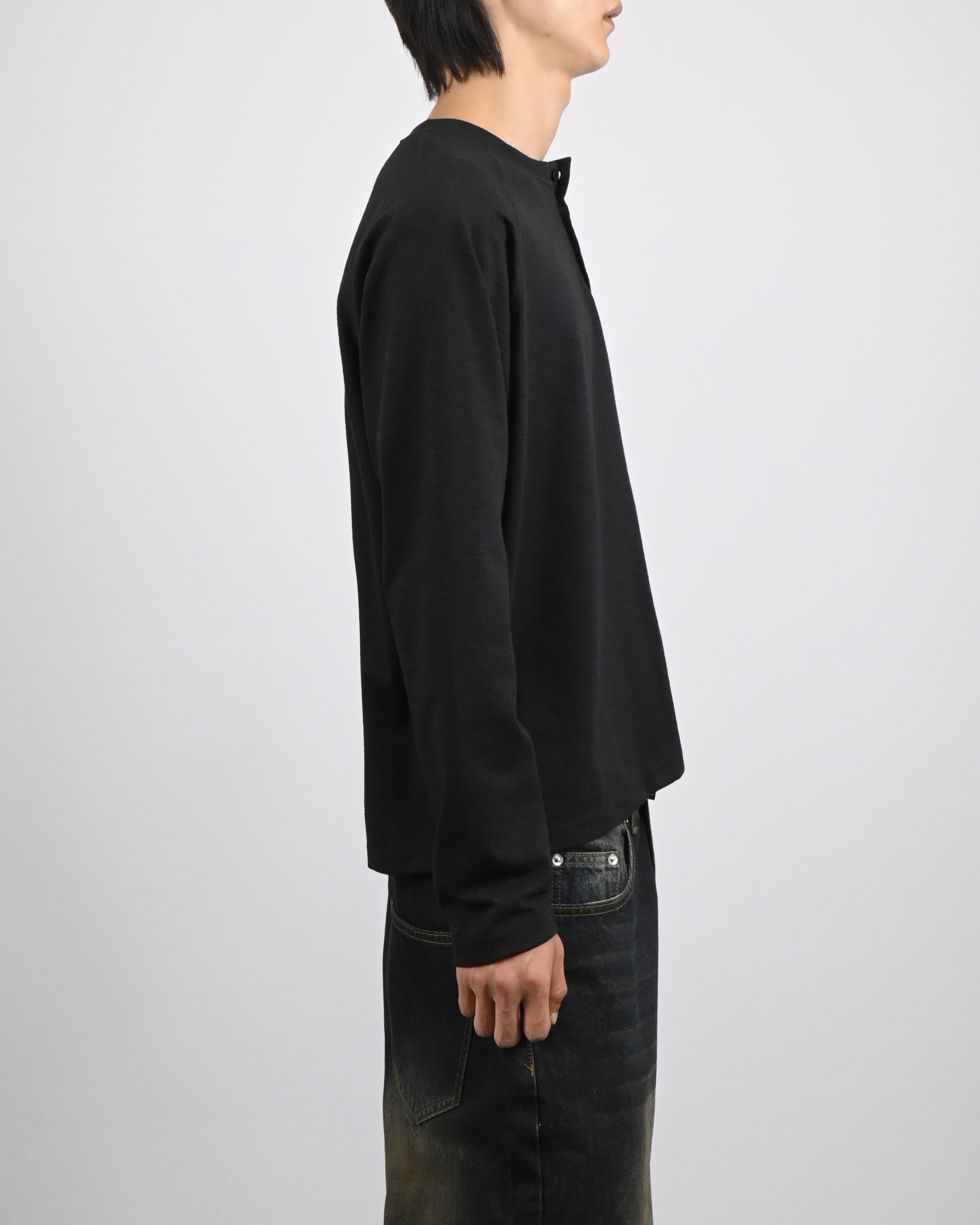 slub raglan henley neck
