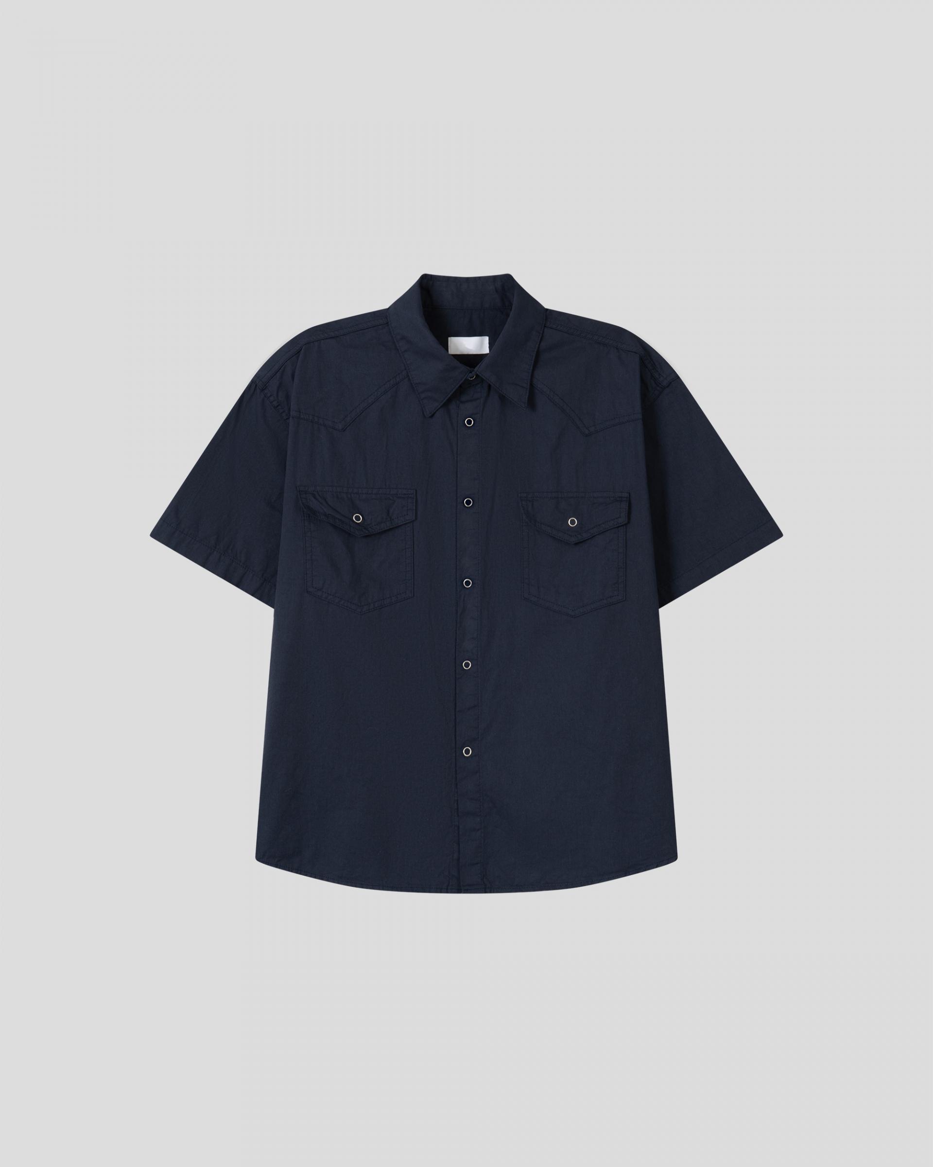 curved western half shirt