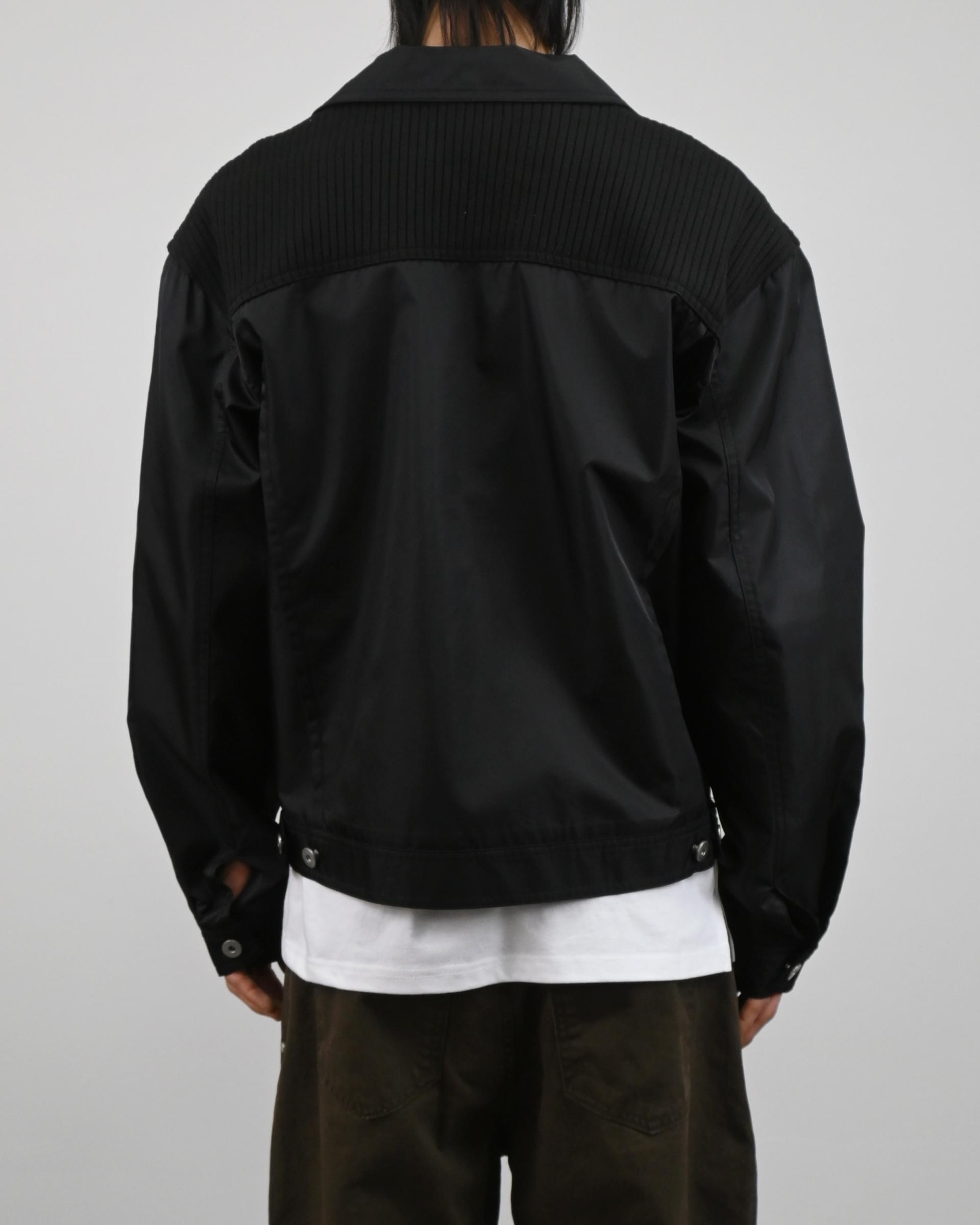 mix trucker crop jacket