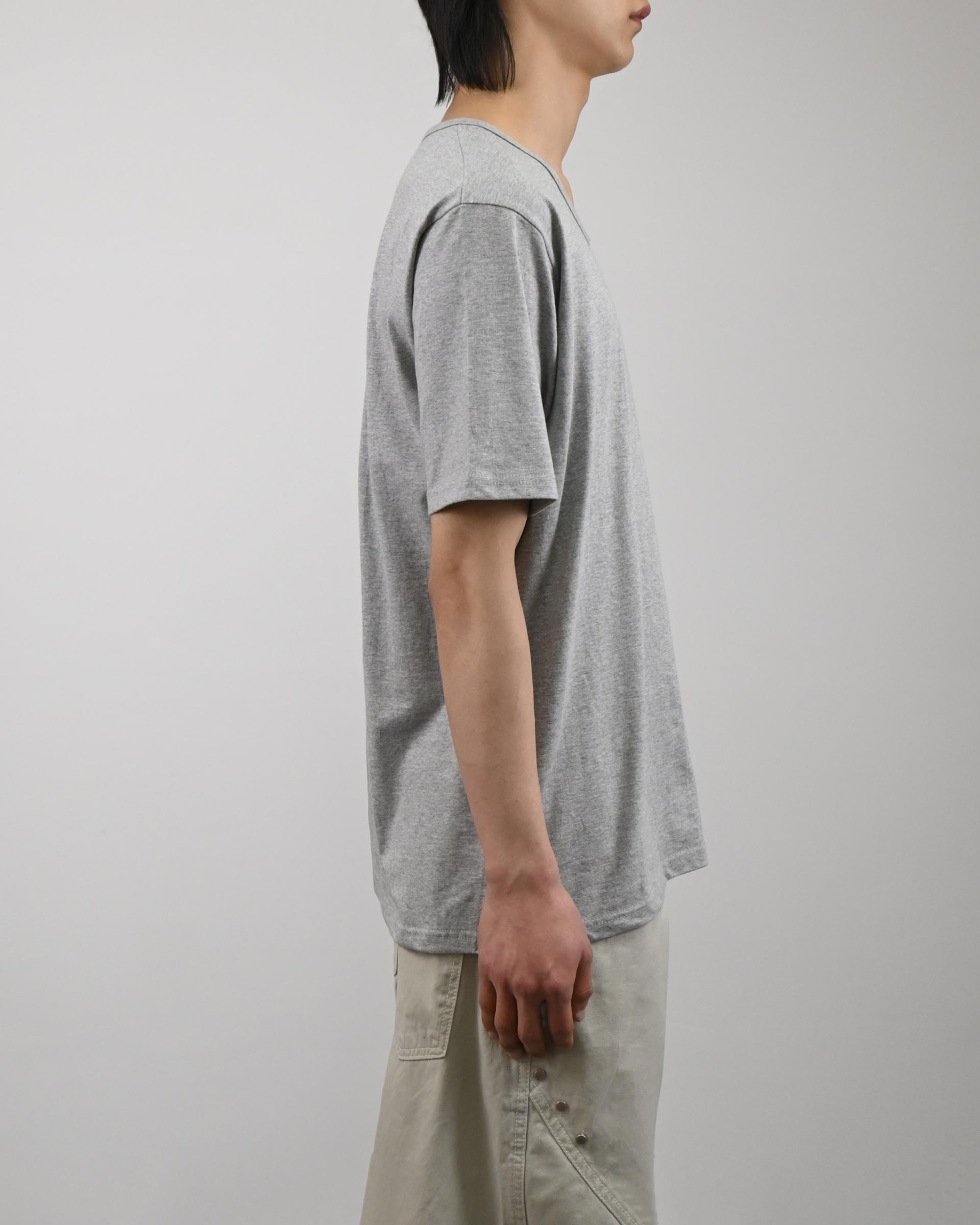 u-neck slit half t-shirt