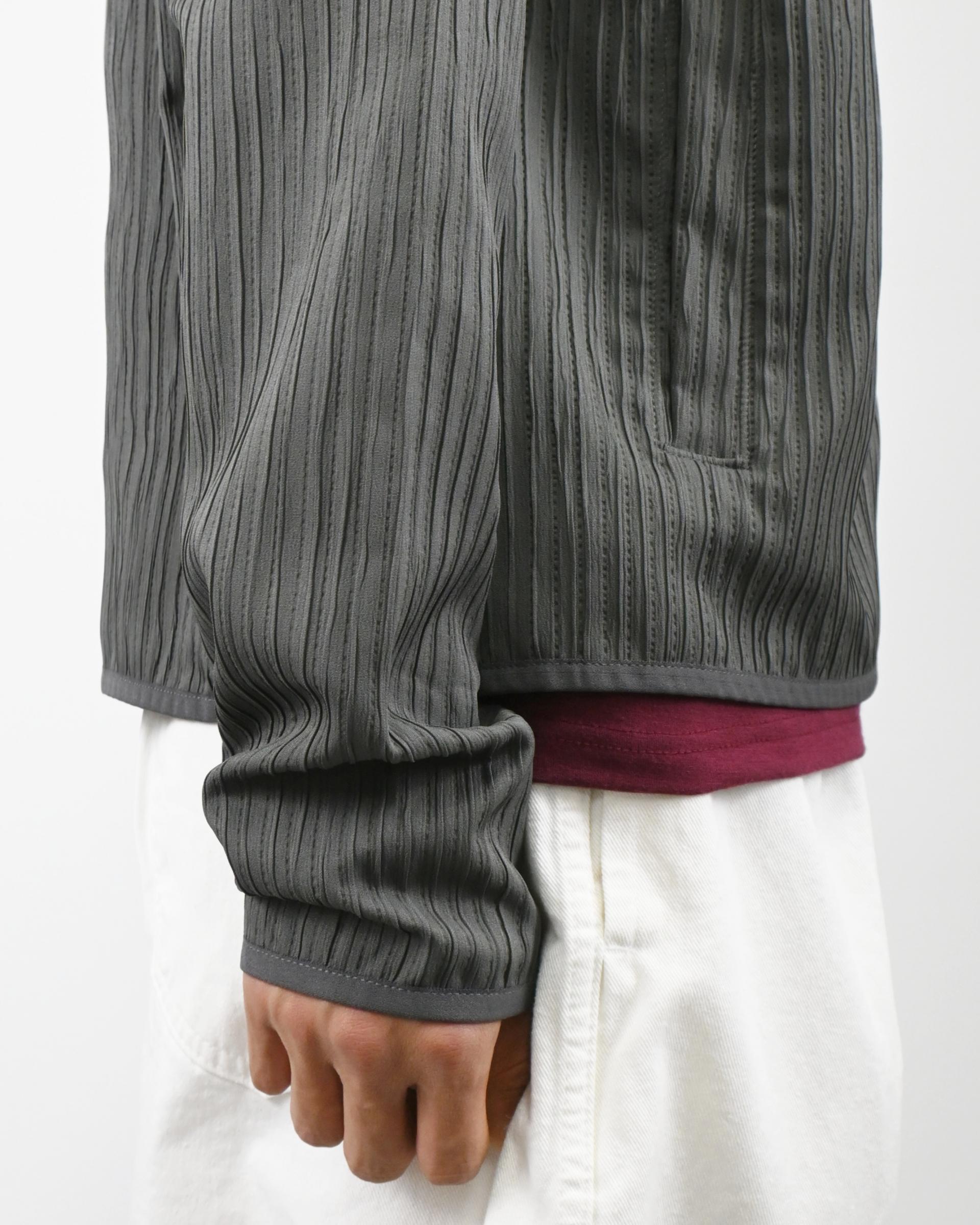 compose pleats diagonal zip-up