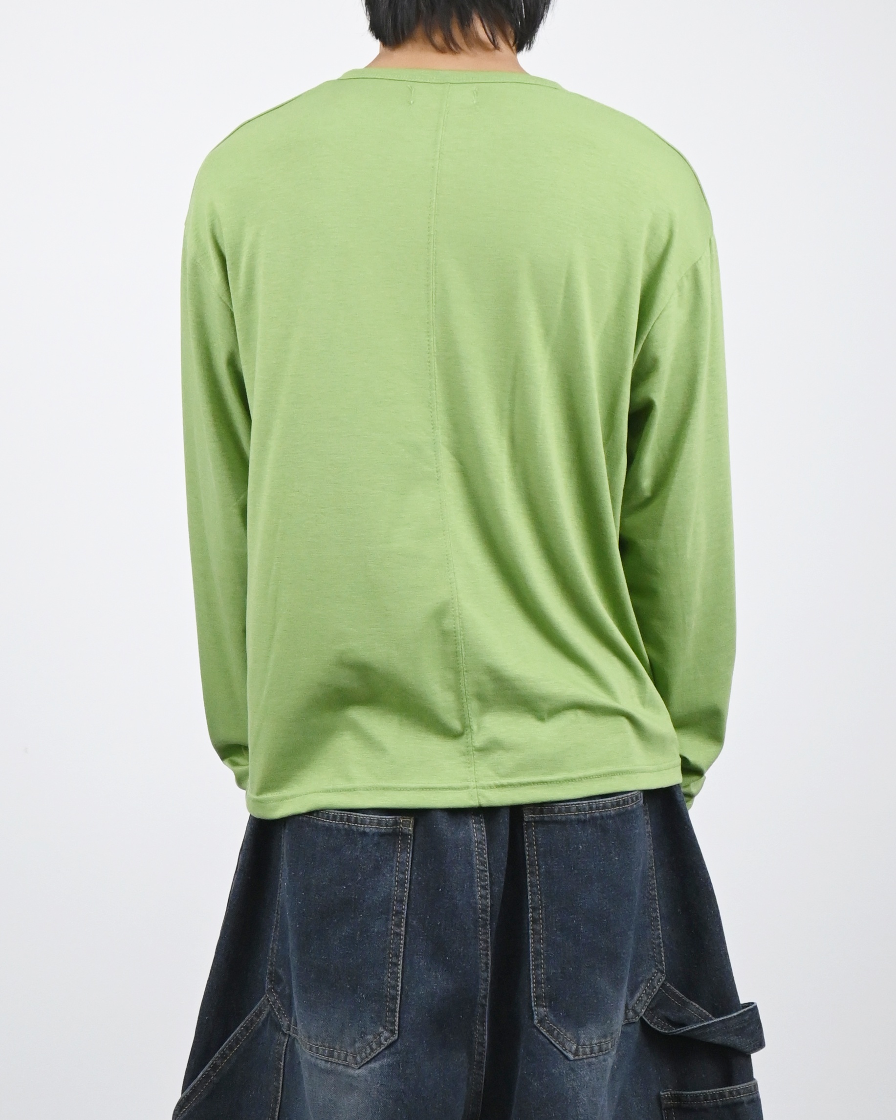 back slit henley neck t-shirts