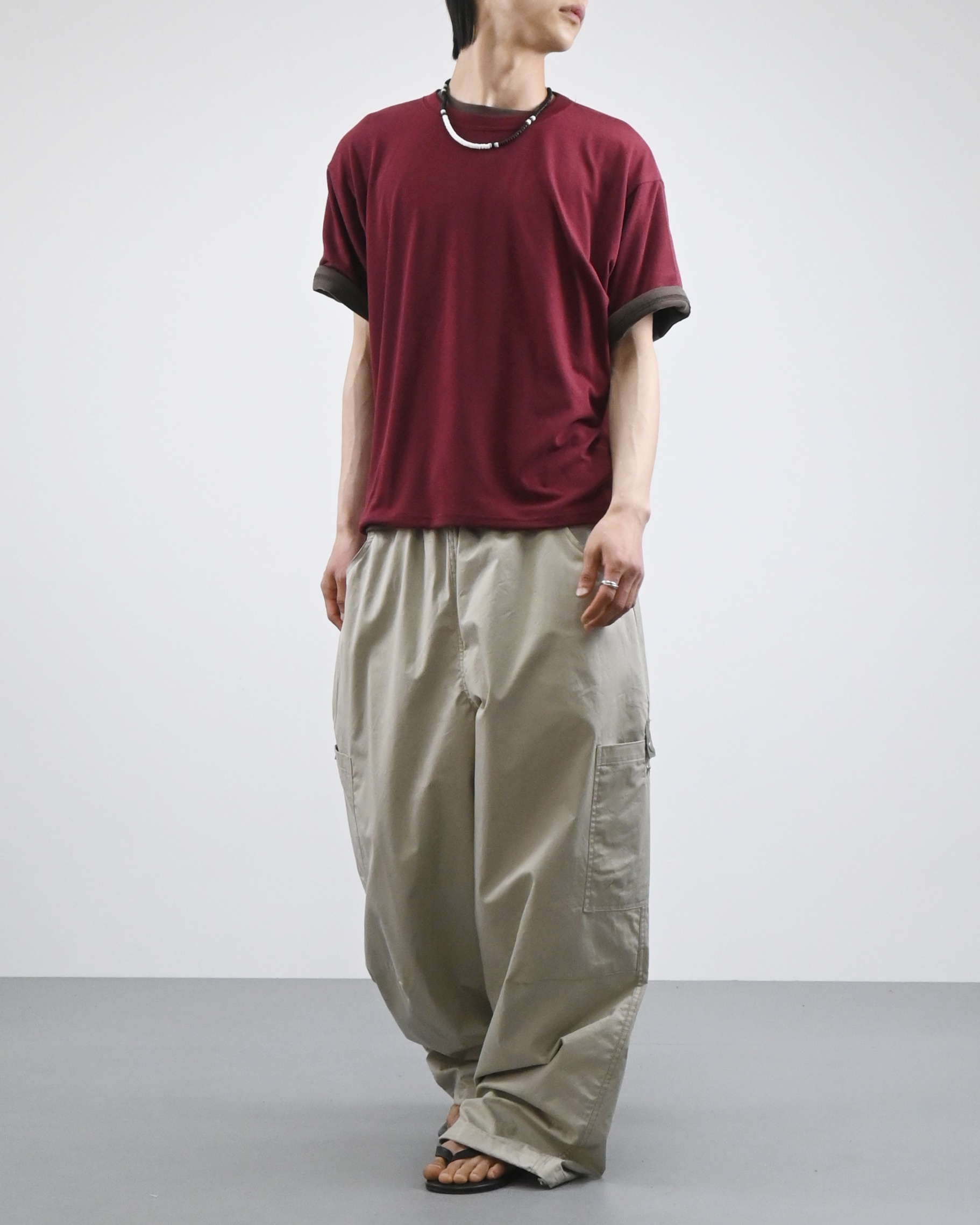 matte snap cargo cotton balloon pants