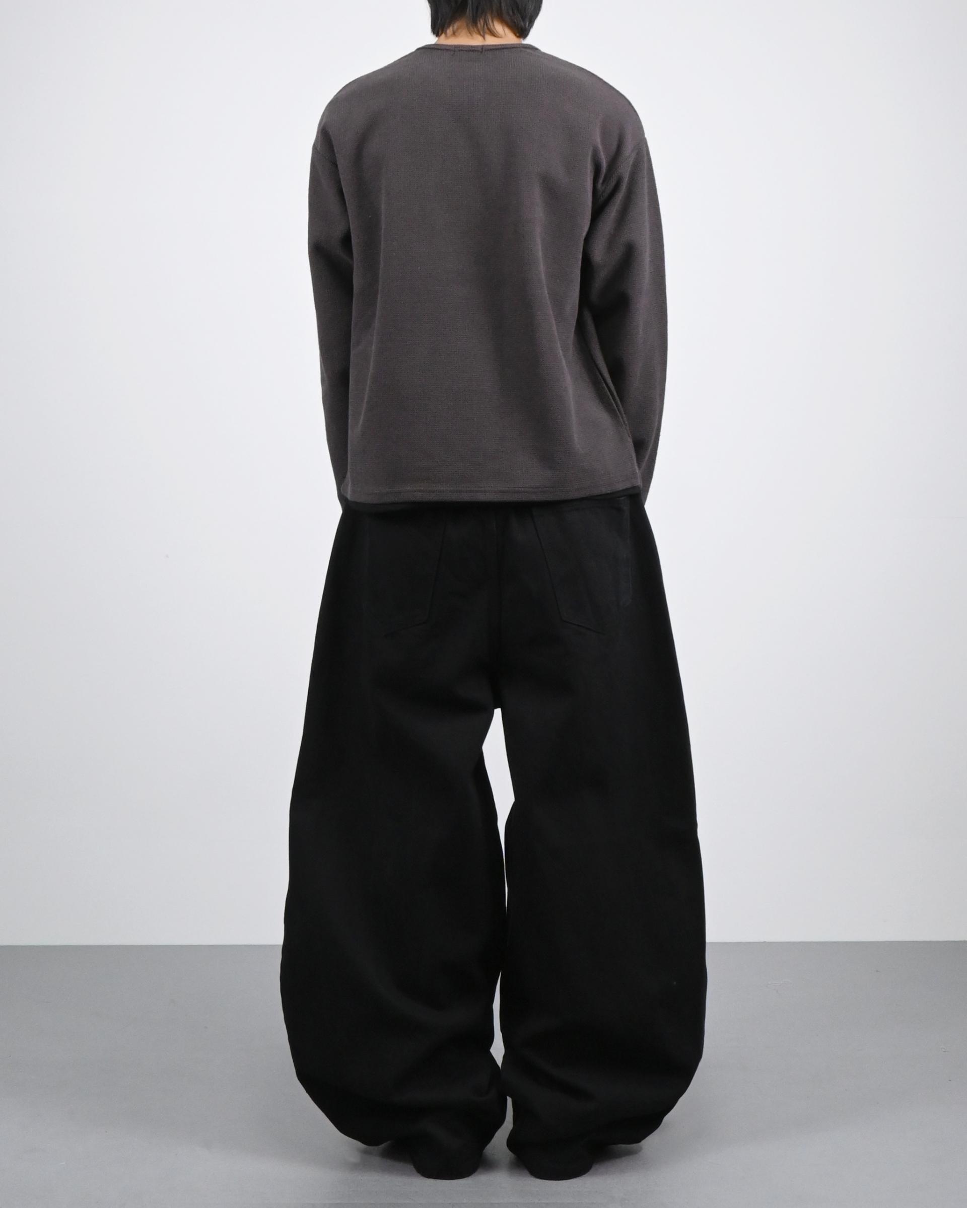 banding balloon denim pants