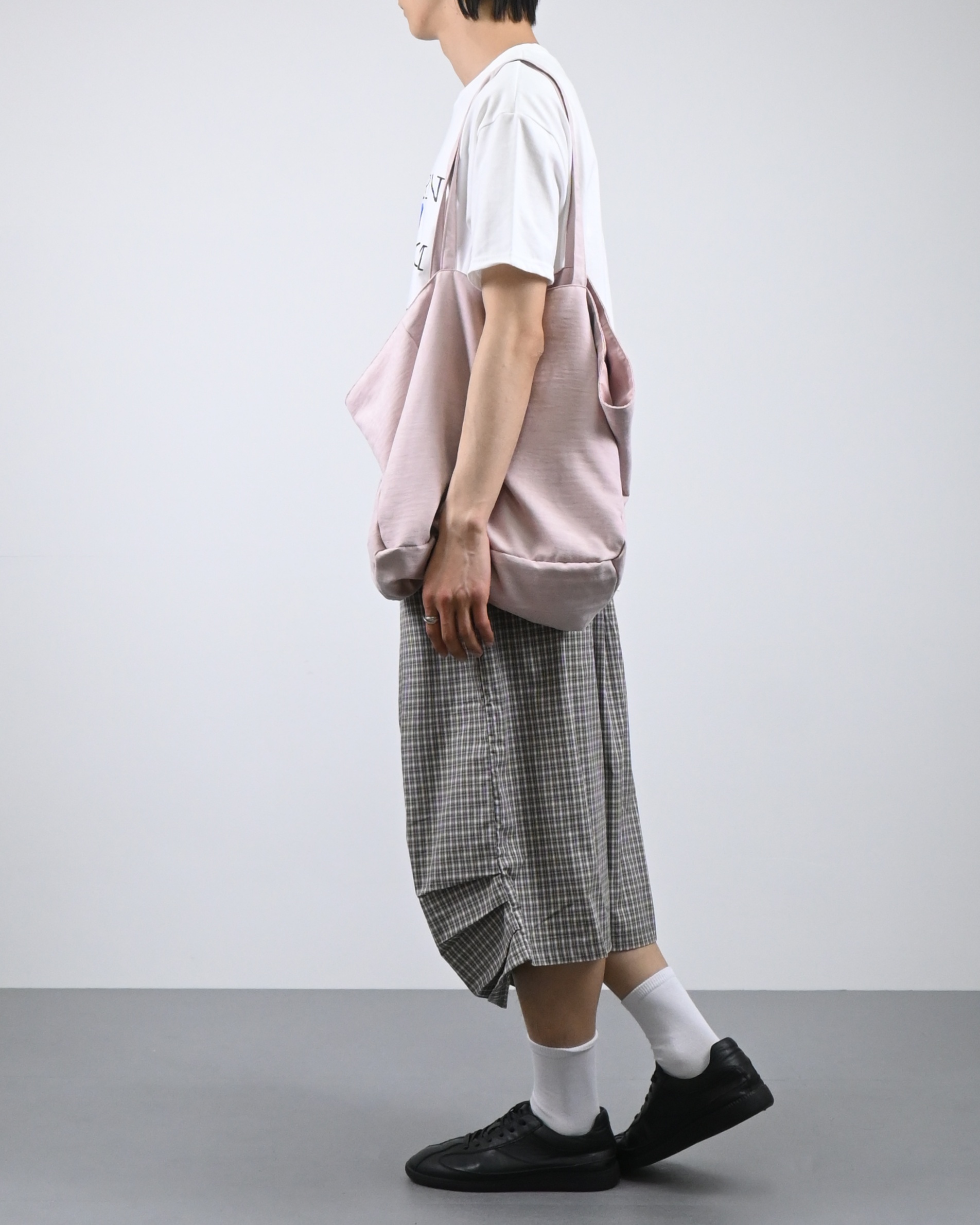 checkered bermuda cotton pants