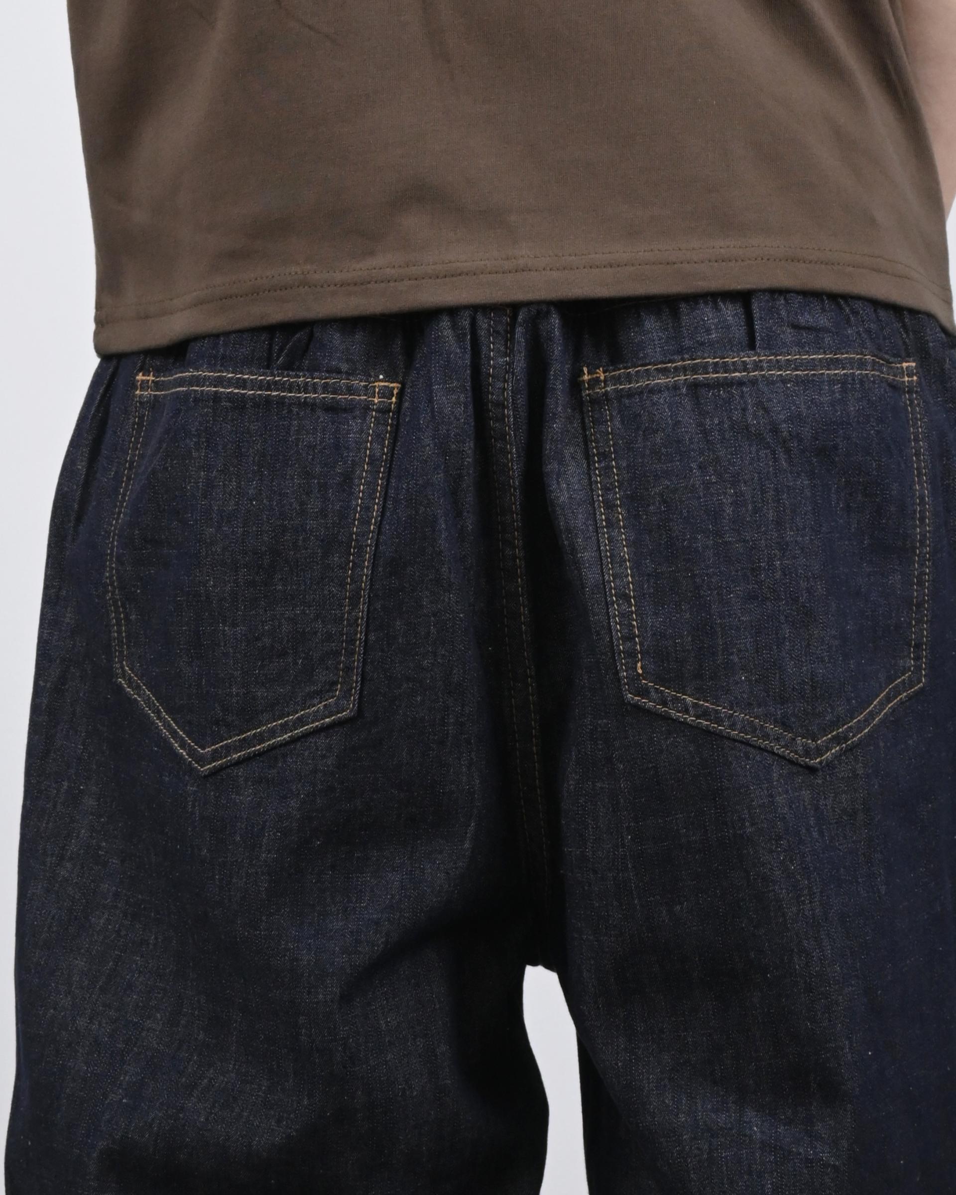 straight linen denim pants