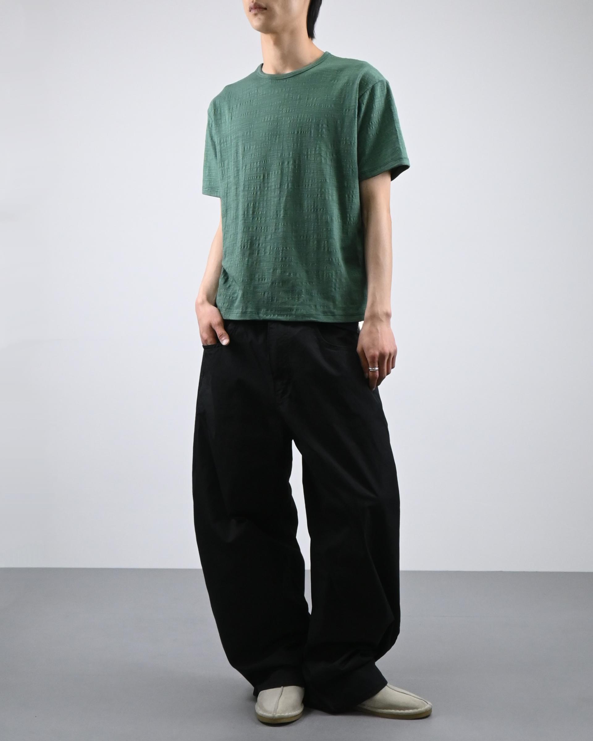 cp side tuck cotton curved pants