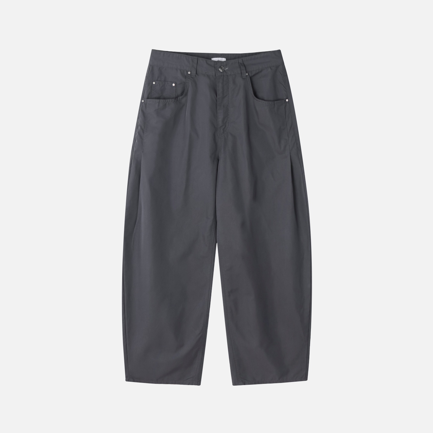 cp side tuck cotton curved pants
