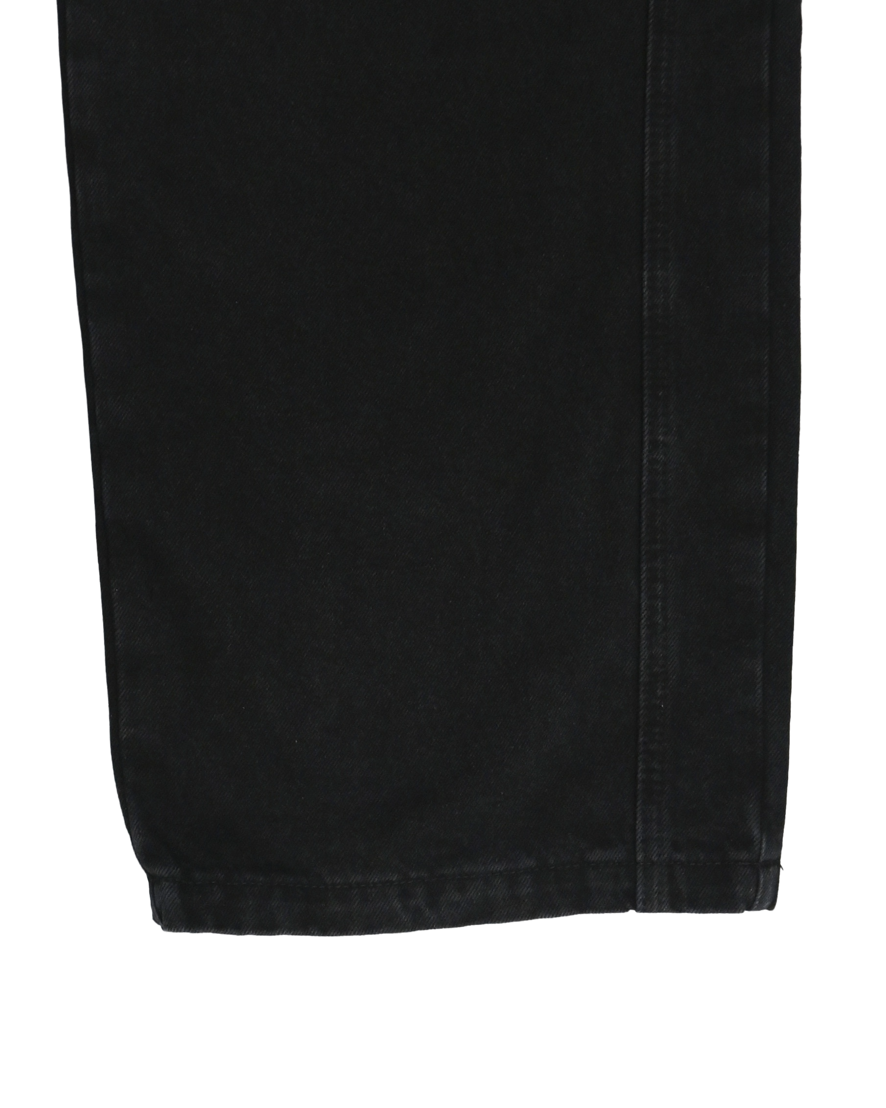 side line velcro black cotton pants