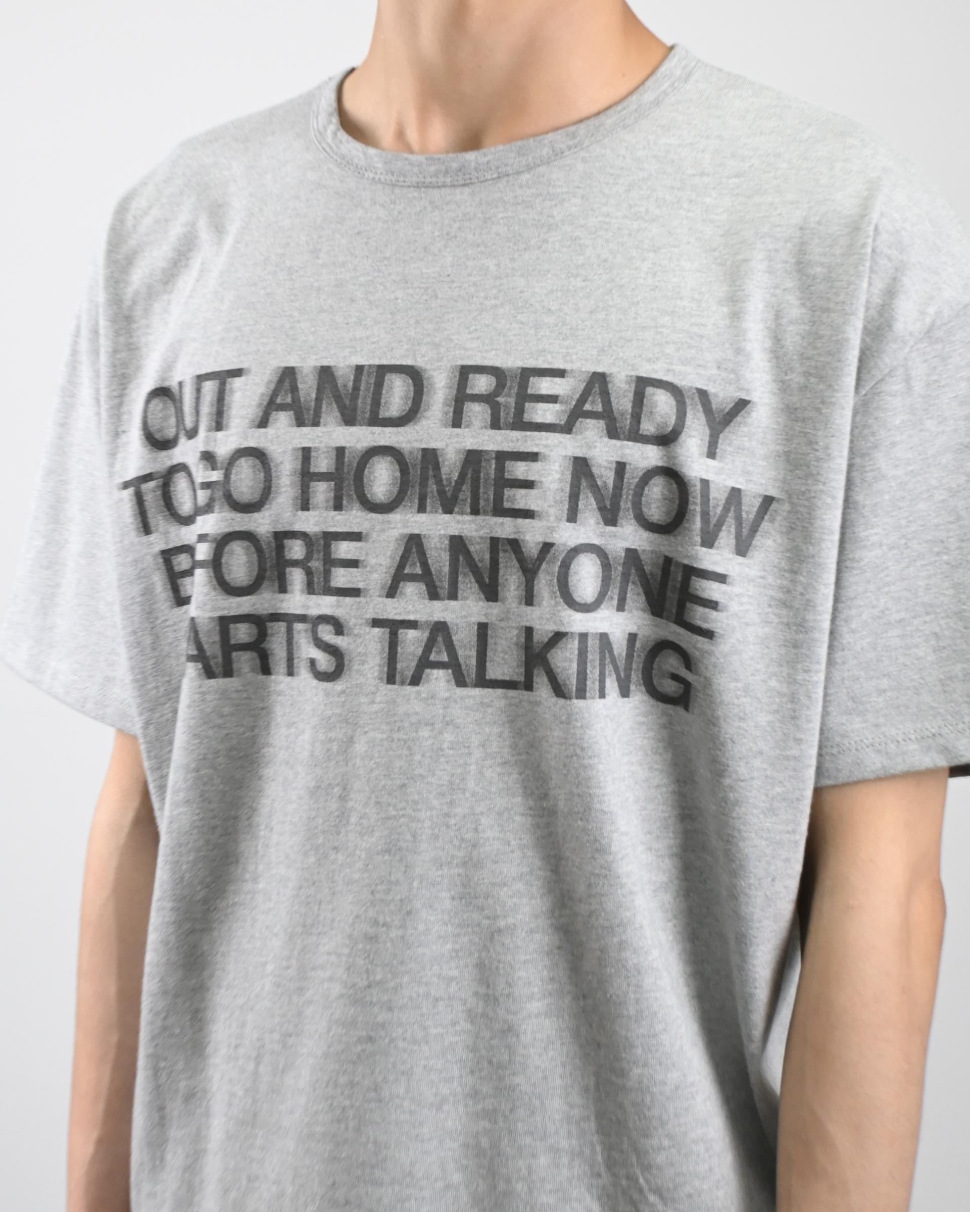 blur lettering half t-shirt