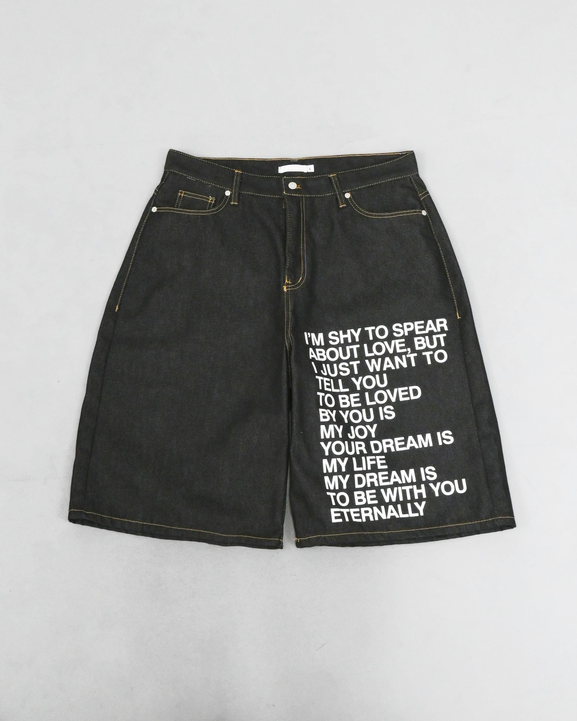 note bermuda denim pants