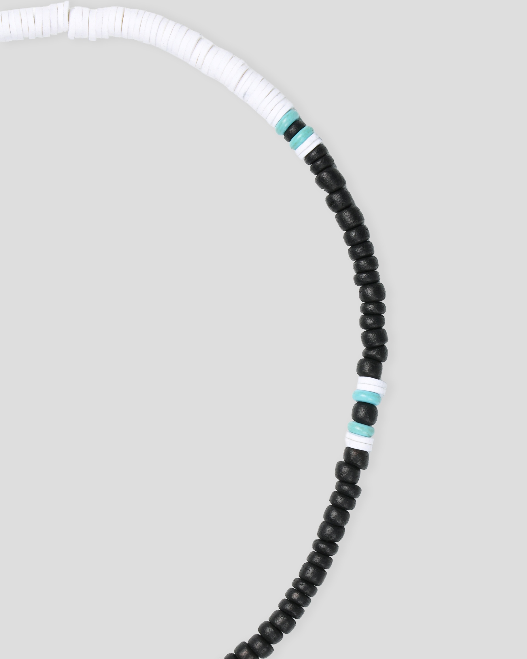 wood bead cowrie necklace